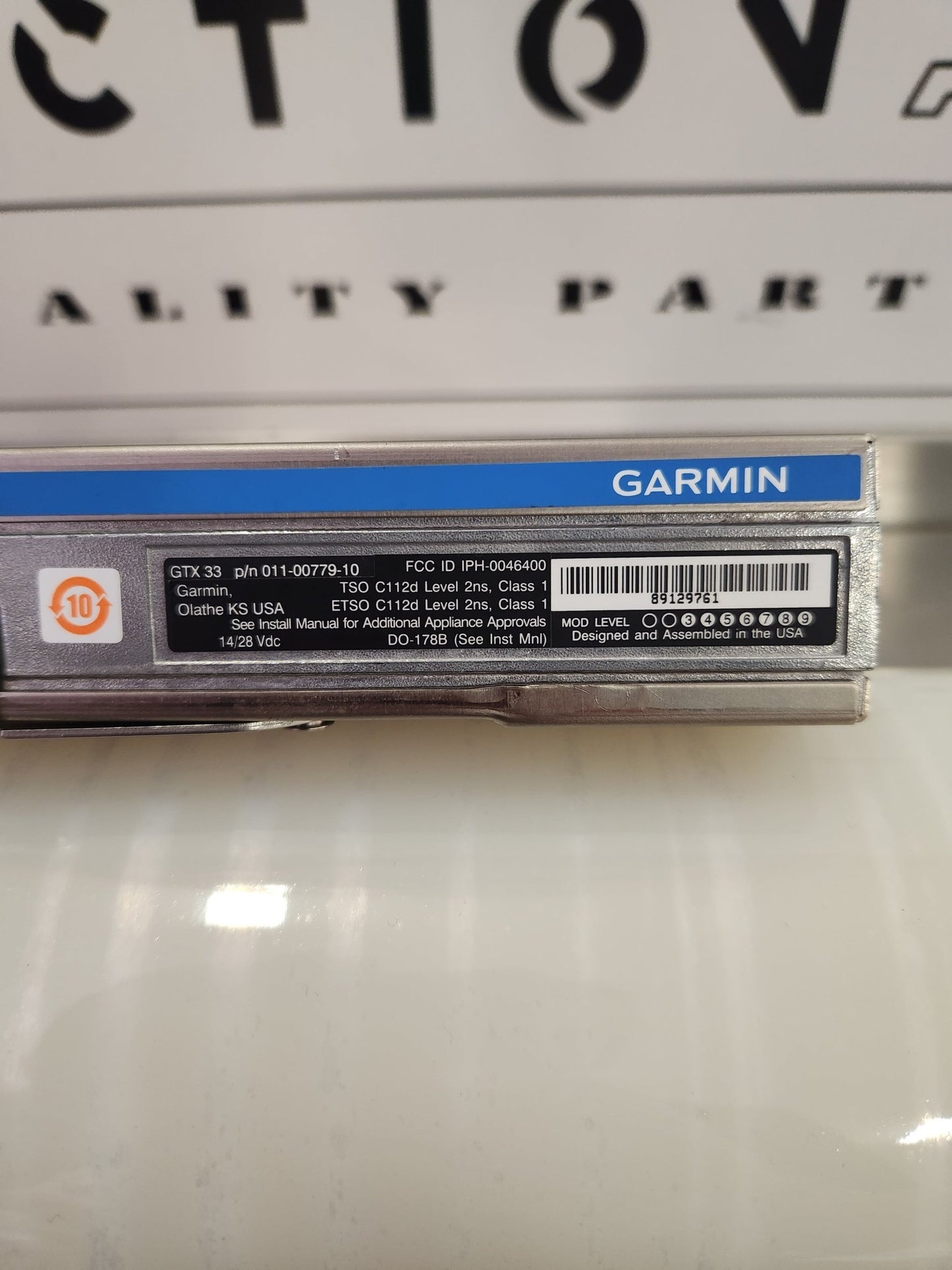 011 - 00779 - 10 Garmin Transponder GTX 33 | FractionAIR Parts - Aircraft Parts & Accessories