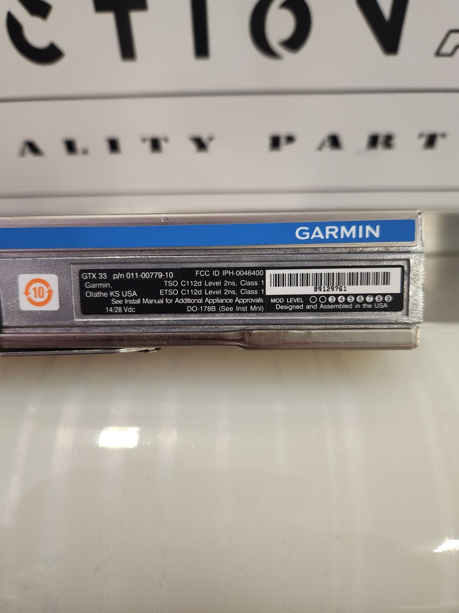 011 - 00779 - 10 Garmin Transponder GTX 33 | FractionAIR Parts - Aircraft Parts & Accessories