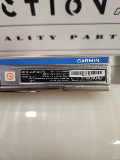 011 - 00779 - 10 Garmin Transponder GTX 33 | FractionAIR Parts - Aircraft Parts & Accessories