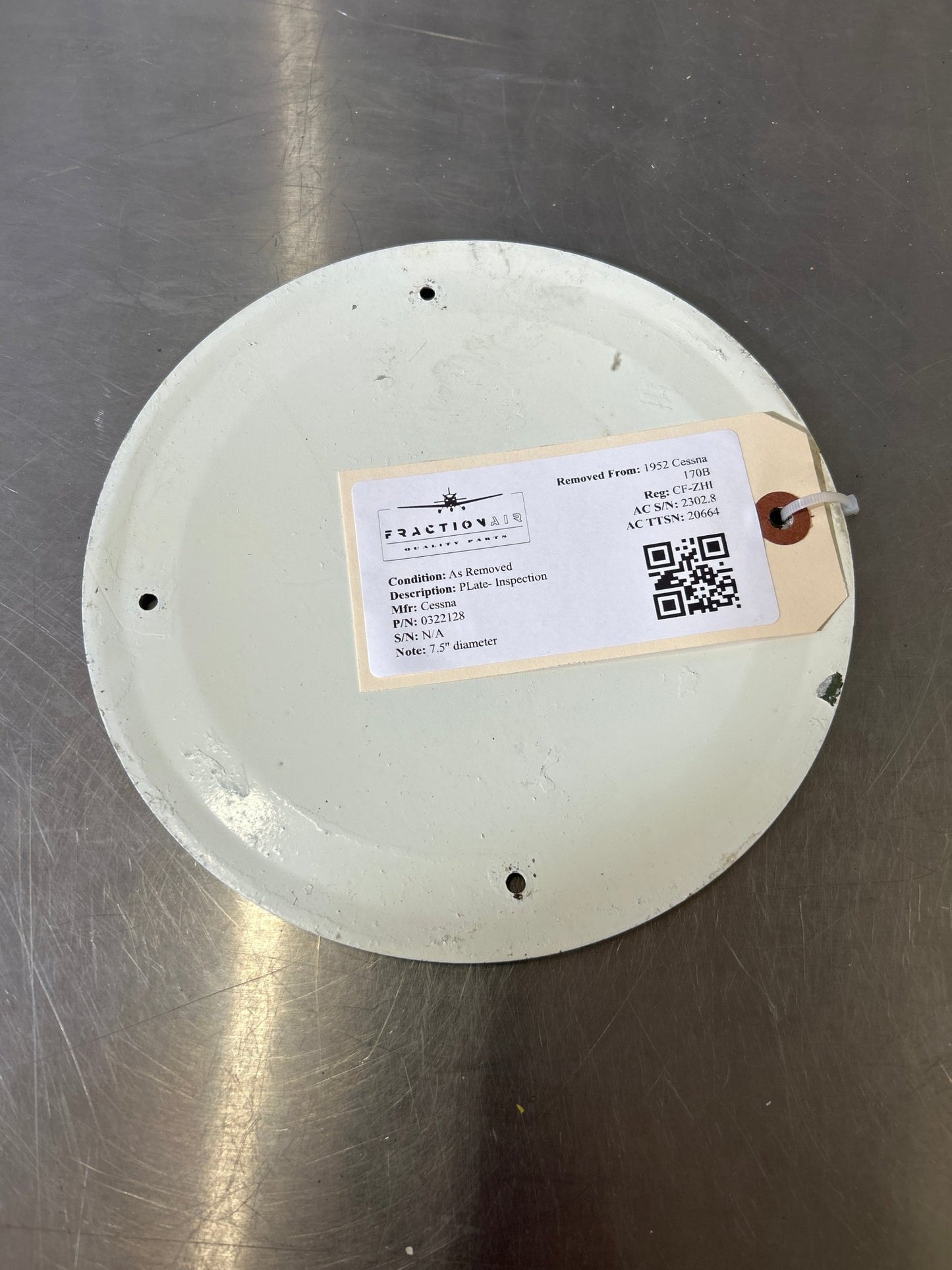 0322128 Cessna PLate - Inspection | FractionAIR Parts - Aircraft Parts & Accessories