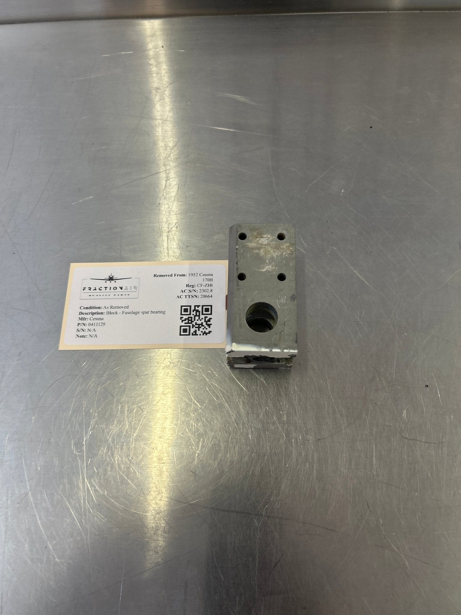 0411129 Cessna Block - Fuselage spar bearing | FractionAIR Parts - Aircraft Parts & Accessories