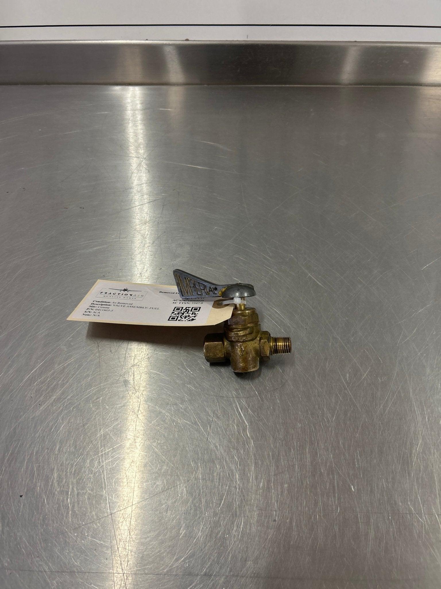 0411803 - 5 Cessna VALVE ASSEMBLY - FUEL | FractionAIR Parts - Aircraft Parts & Accessories