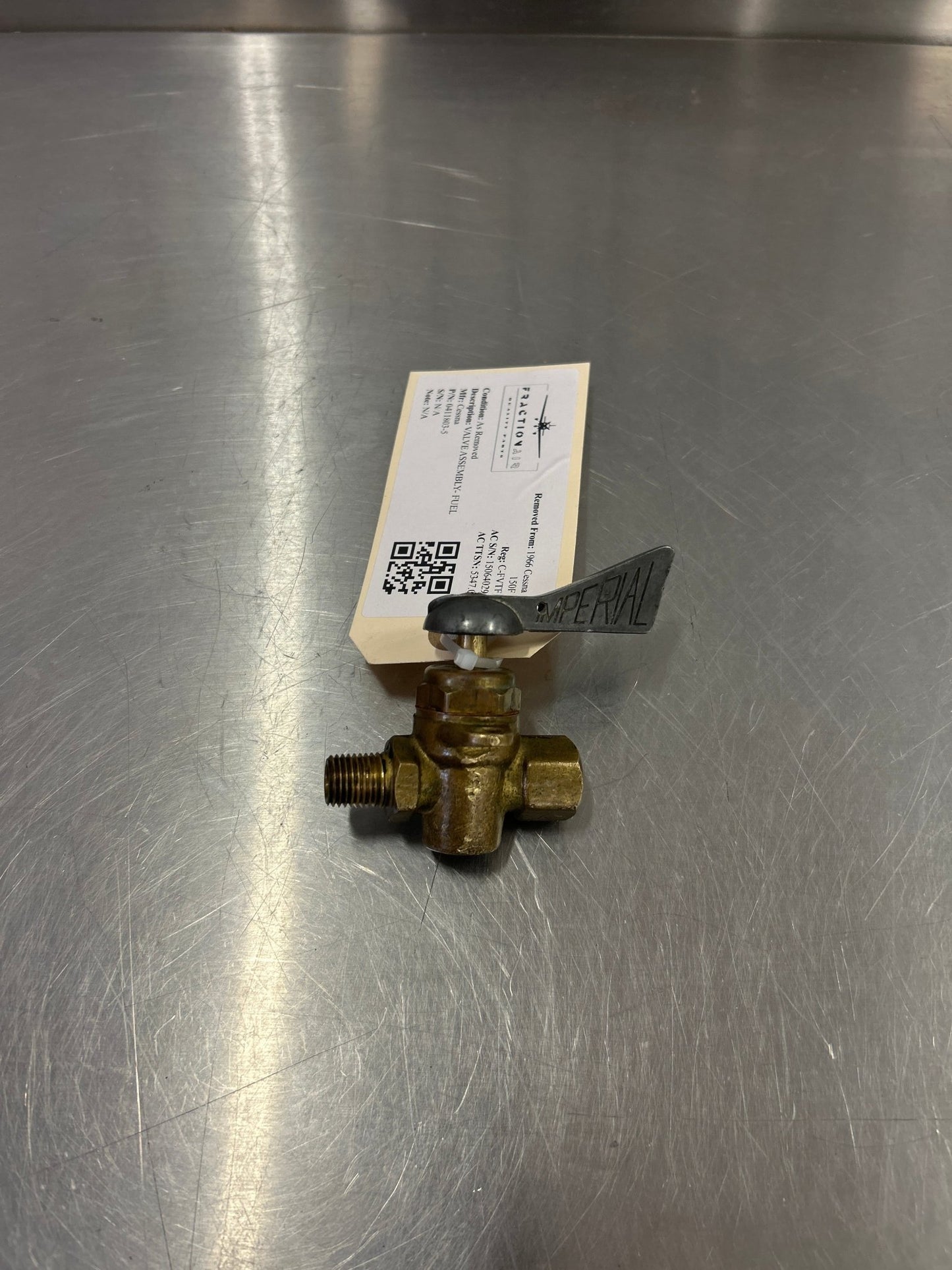 0411803 - 5 Cessna VALVE ASSEMBLY - FUEL | FractionAIR Parts - Aircraft Parts & Accessories