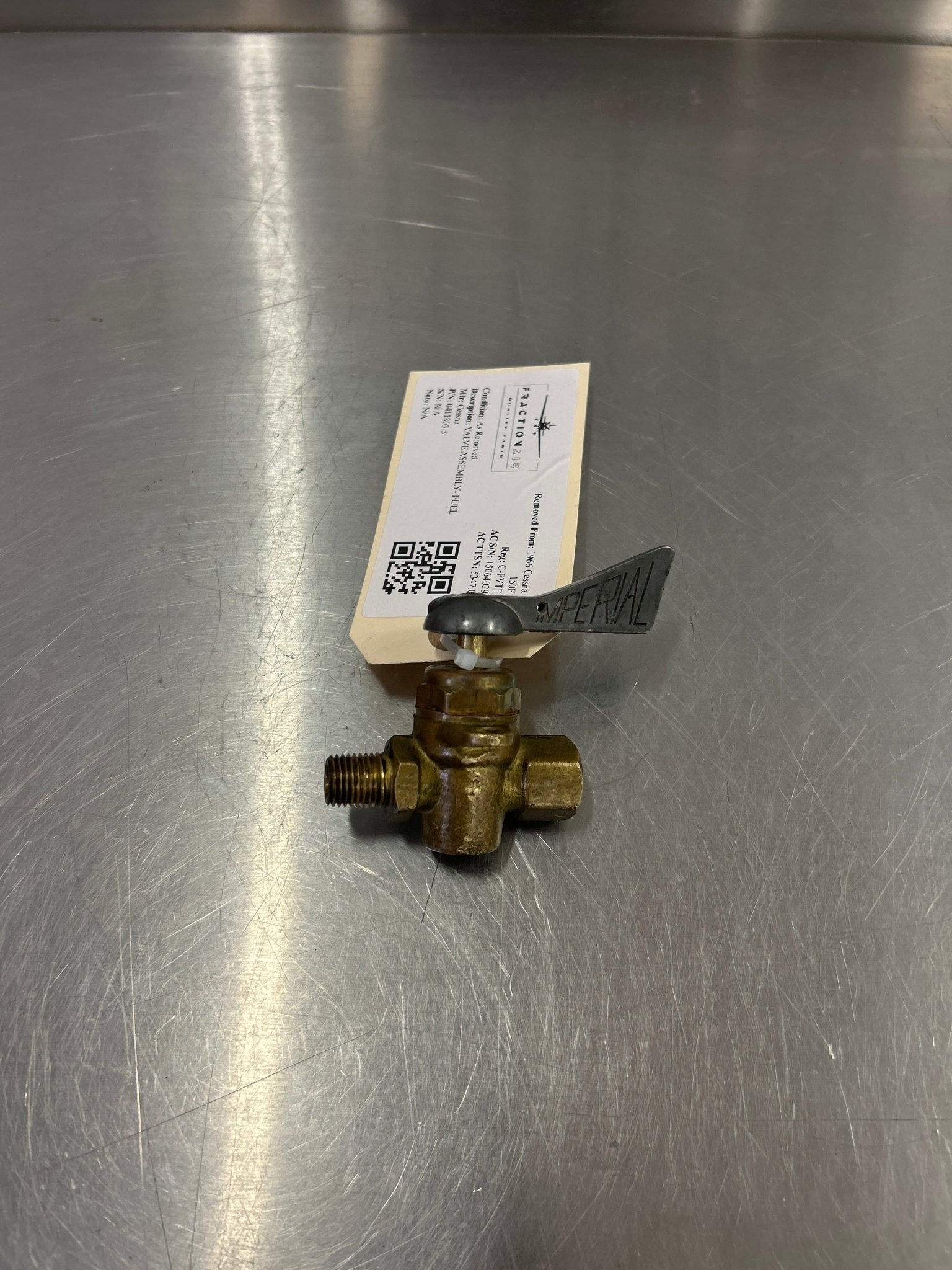 0411803 - 5 Cessna VALVE ASSEMBLY - FUEL | FractionAIR Parts - Aircraft Parts & Accessories