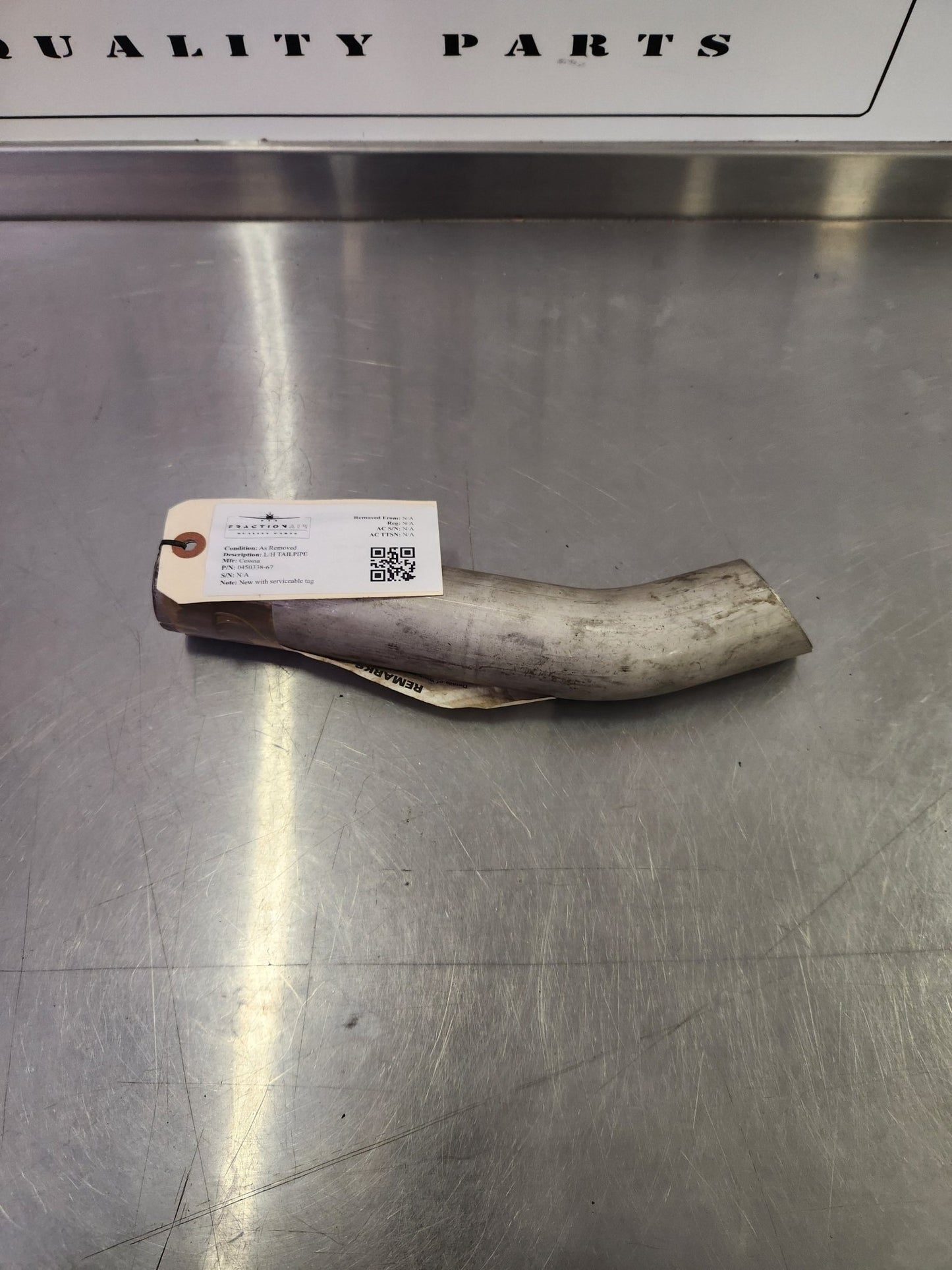 0450338 - 67 Cessna L/H TAILPIPE | FractionAIR Parts - Aircraft Parts & Accessories