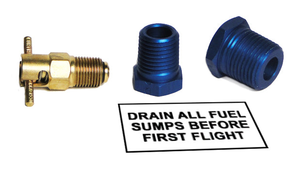 Wing Tank Fuel Drain Kit / Flush Drain