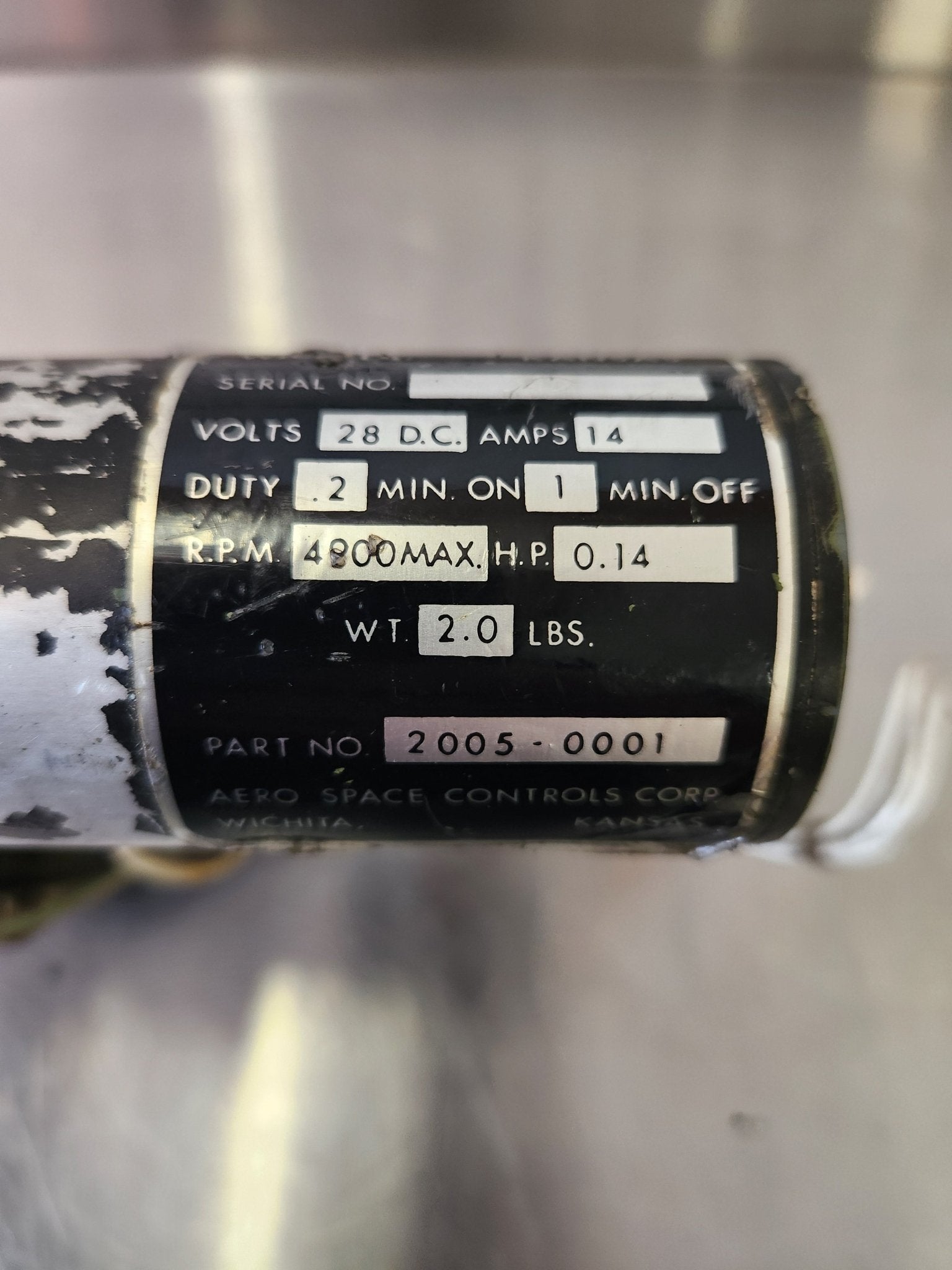 0861505 - 12, 2005 - 0001, 0813603 - 2 Cessna / Aero Space FLAP ACTUATOR ASSY W/ MOTOR AND POSITION TRANSMITTER 28 DC - 14 AMPS | FractionAIR Parts - Aircraft Parts & Accessories