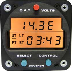 Davtron M803 Digital Clock / Chronometer with OAT & Voltage - Model 803-28V
