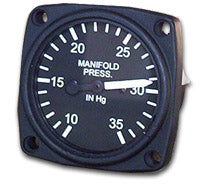 2-1/4" Mechanical Manifold Pressure Indicator, 10-35 In Hg, Non-TSO