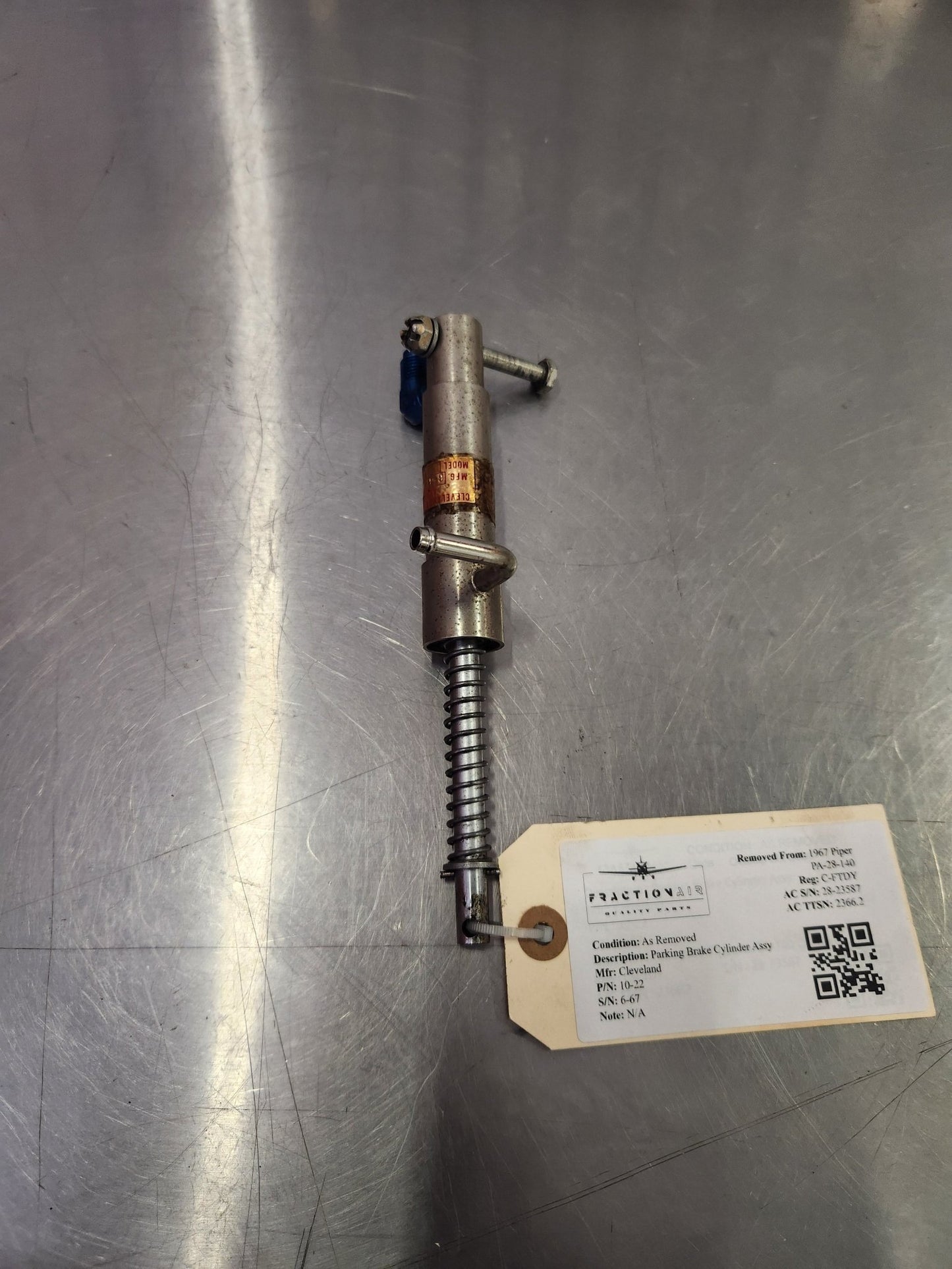 10 - 22 Cleveland Parking Brake Cylinder Assy | FractionAIR Parts - Aircraft Parts & Accessories
