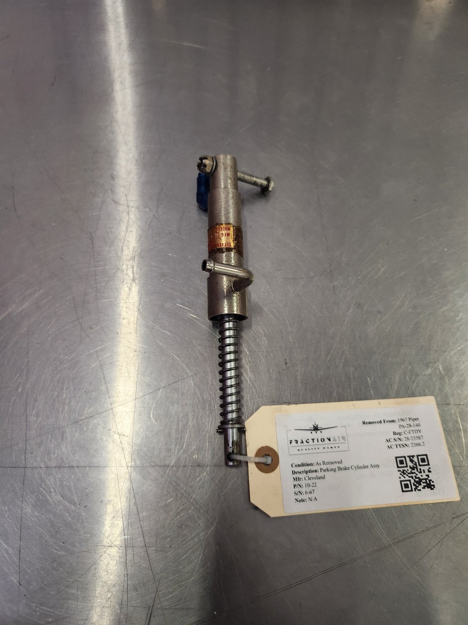 10 - 22 Cleveland Parking Brake Cylinder Assy | FractionAIR Parts - Aircraft Parts & Accessories