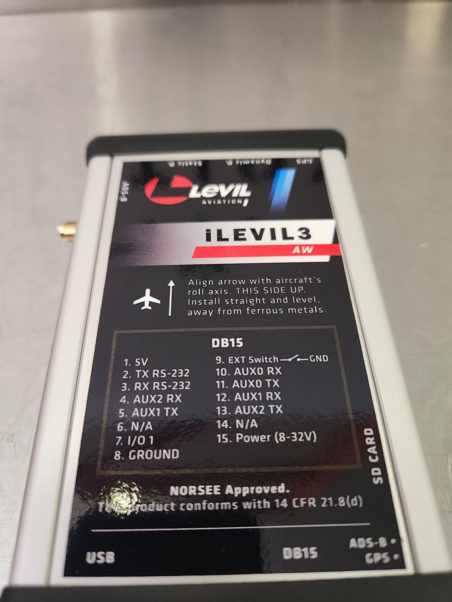 100 - 03 - 02 - 01 Levil Aviation Portable Attitude Indicator iLevil 3 AW | FractionAIR Parts - Aircraft Parts & Accessories