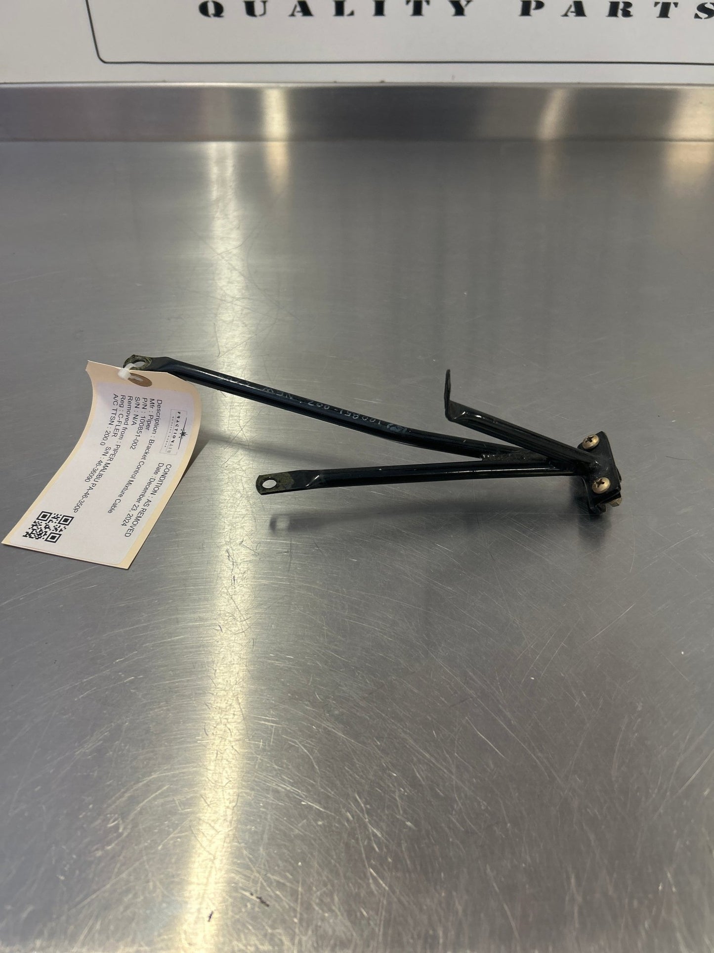 100851 - 002 Bracket Control Mixture Cable | FractionAIR Parts - Aircraft Parts & Accessories