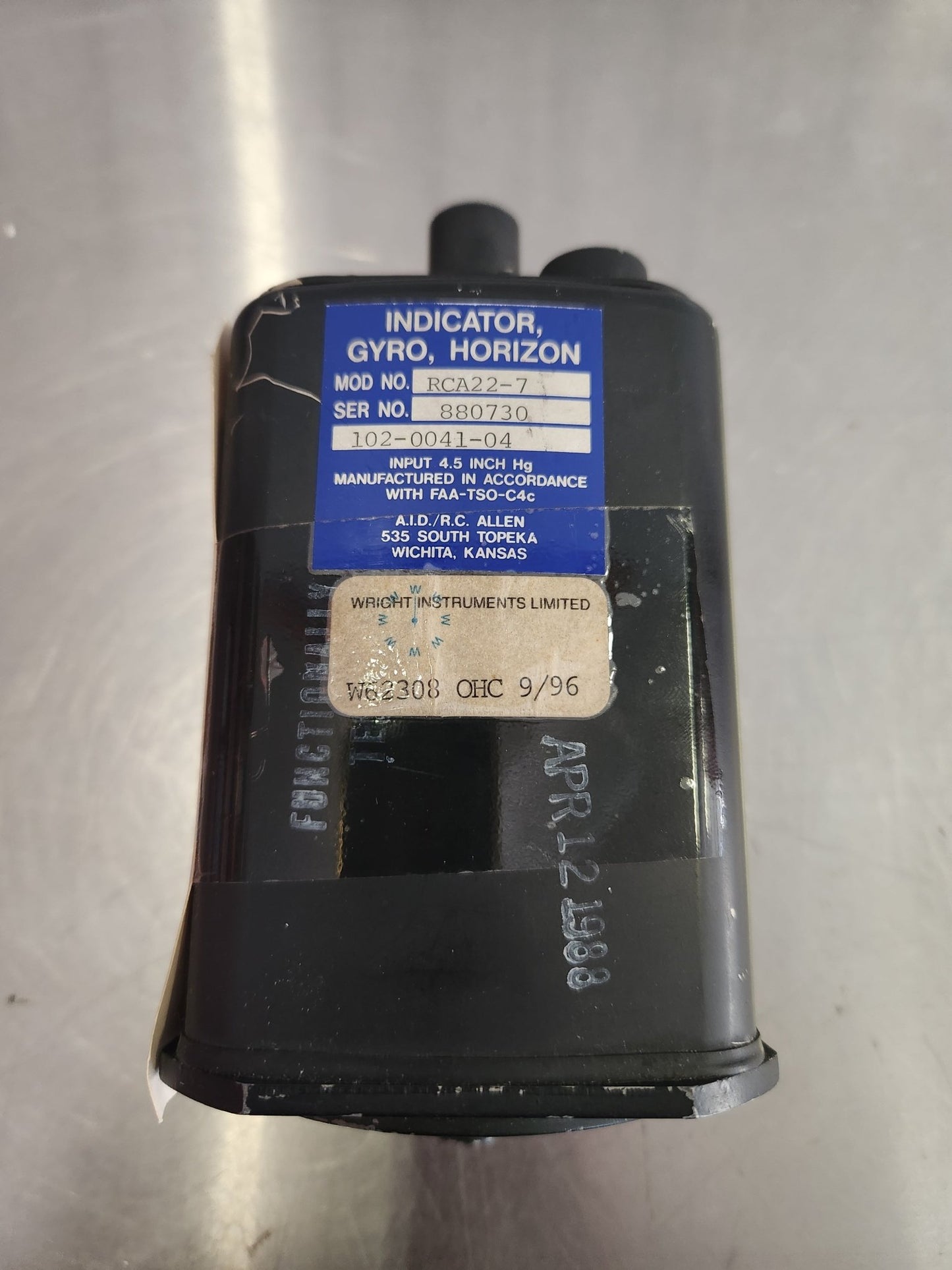 102 - 0041 - 04 RC Allen Gyro horizon indicator | FractionAIR Parts - Aircraft Parts & Accessories
