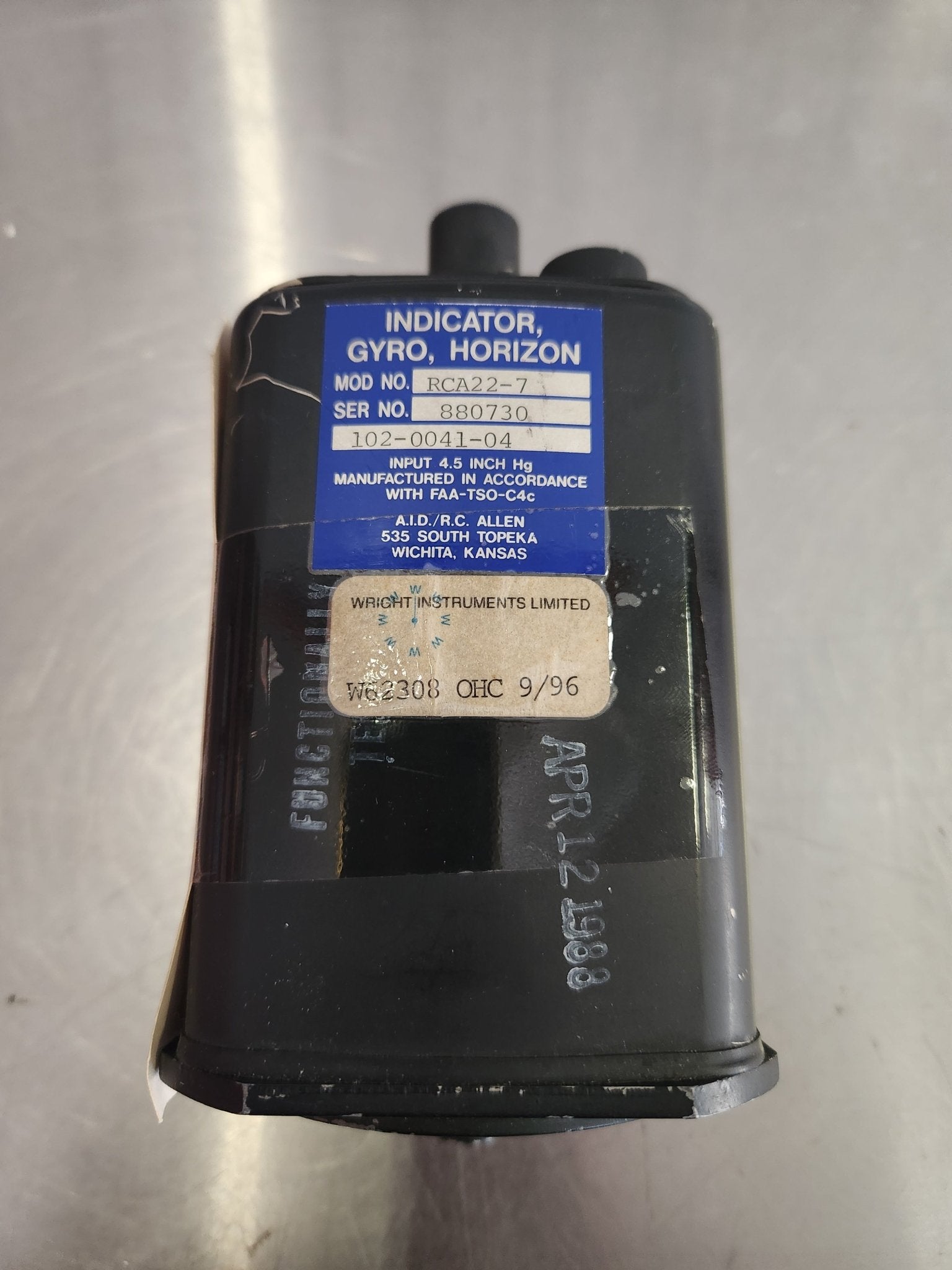 102 - 0041 - 04 RC Allen Gyro horizon indicator | FractionAIR Parts - Aircraft Parts & Accessories
