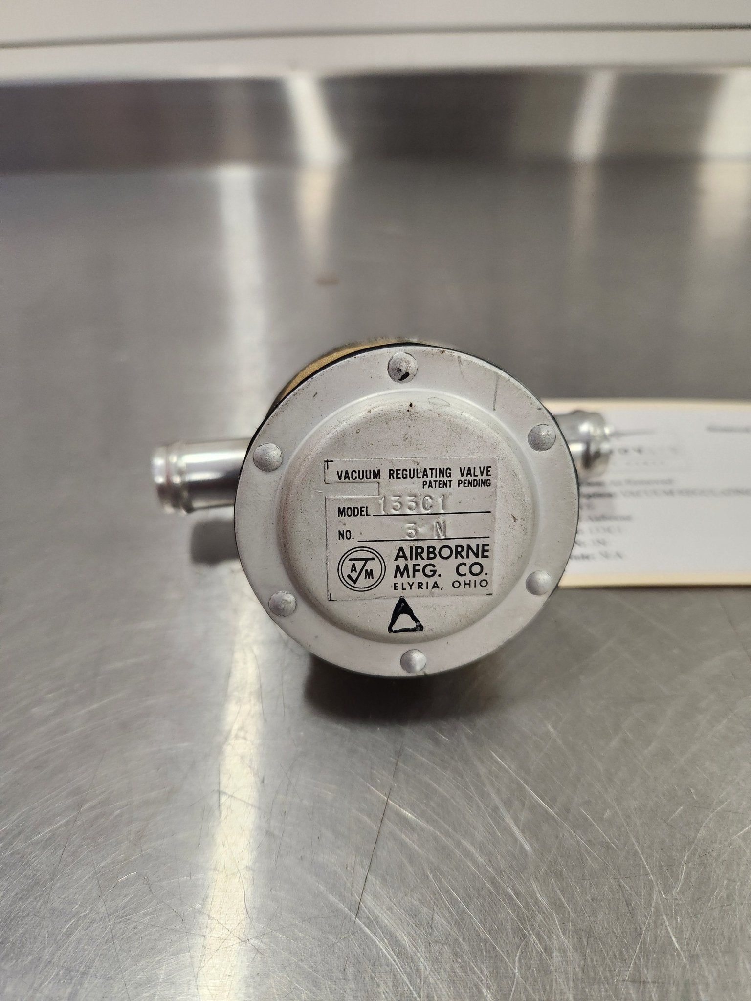 133C1 Airborne VACUUM REGULATING VALVE | FractionAIR Parts - Aircraft Parts & Accessories
