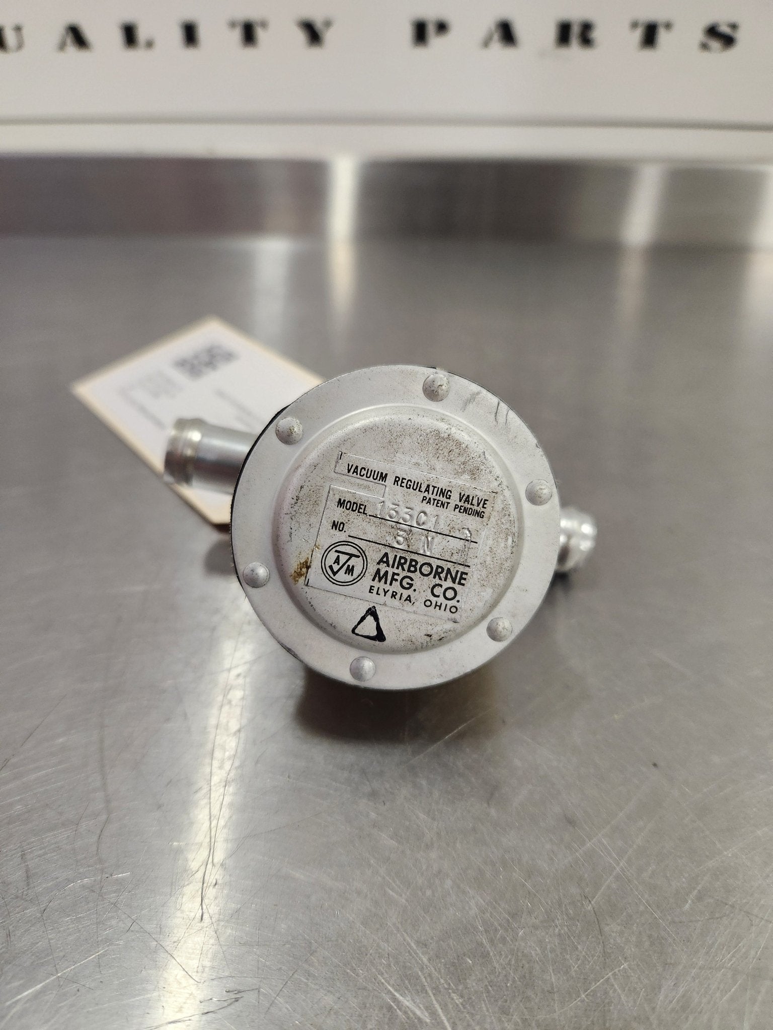 133C1 Airborne VACUUM REGULATING VALVE | FractionAIR Parts - Aircraft Parts & Accessories