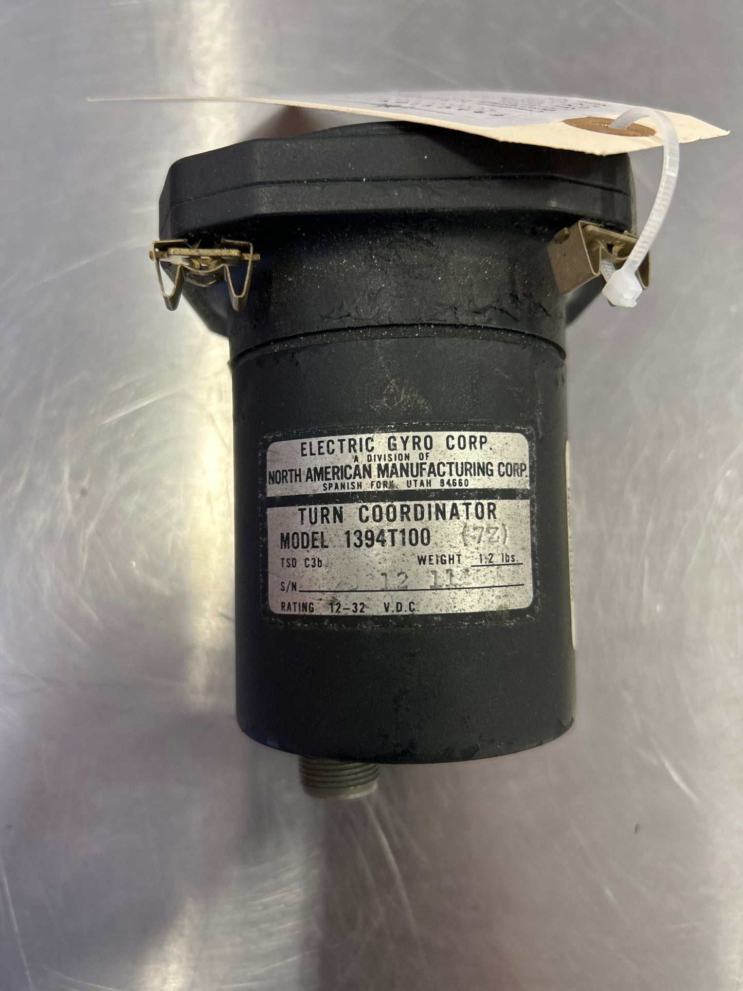 1394T100 - 7Z Electric Gyro Corp INSTRUMENT - Turn coordinator 548 313 | FractionAIR Parts - Aircraft Parts & Accessories