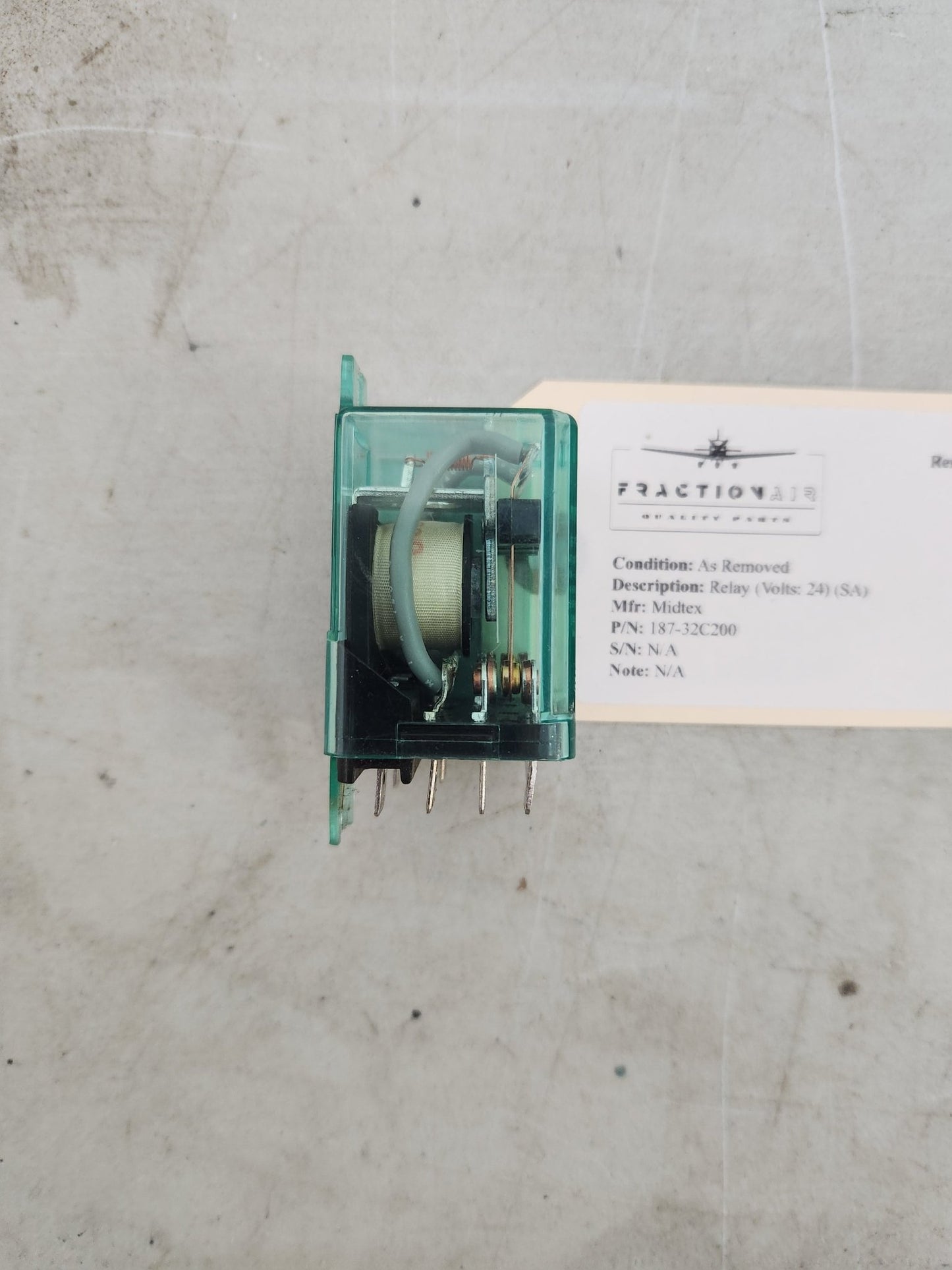 187 - 32C200 Midtex Relay (Volts: 24) (SA) | FractionAIR Parts - Aircraft Parts & Accessories