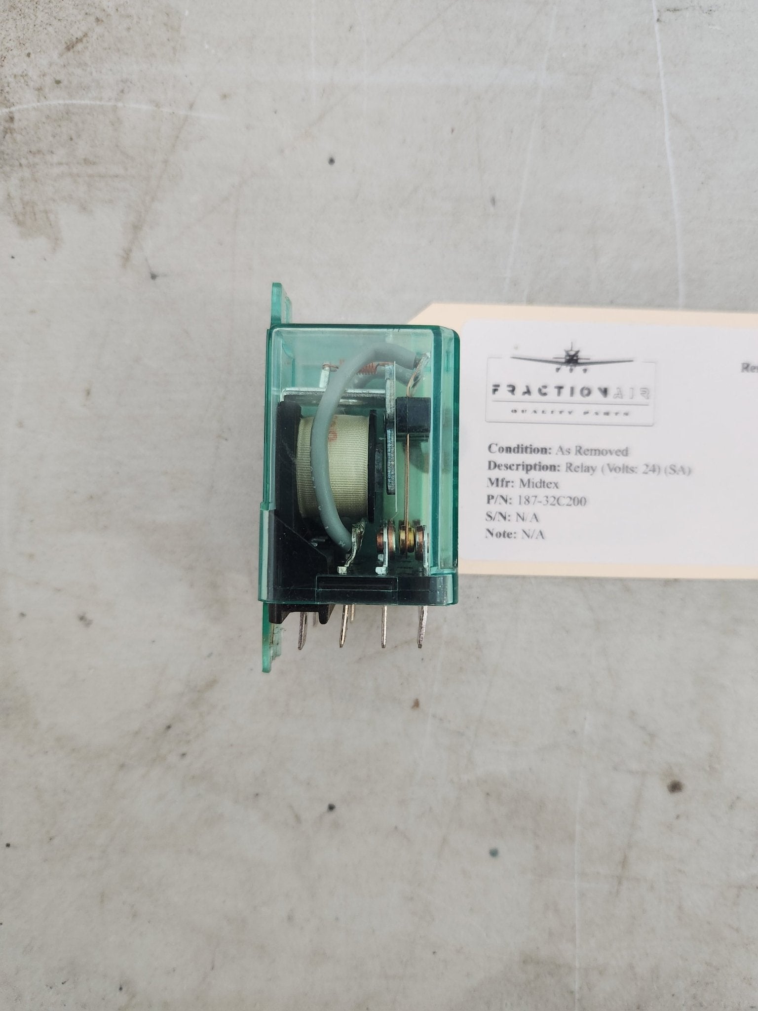 187 - 32C200 Midtex Relay (Volts: 24) (SA) | FractionAIR Parts - Aircraft Parts & Accessories