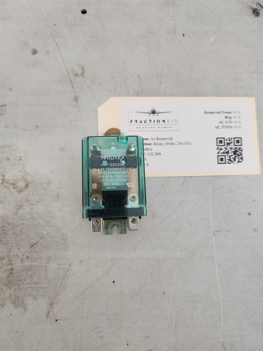 187 - 32C200 Midtex Relay (Volts: 24) (SA) | FractionAIR Parts - Aircraft Parts & Accessories