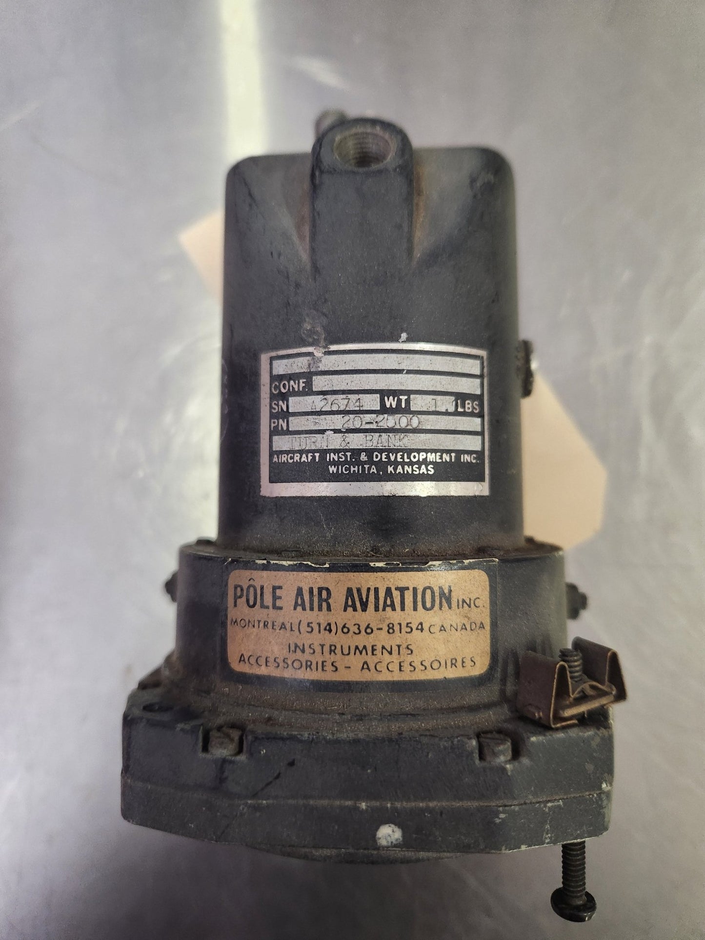 20-2500 Aircaft inst. & Development Inc Turn and Bank Indicator (Core) | FractionAIR Parts - Aircraft Parts & Accessories