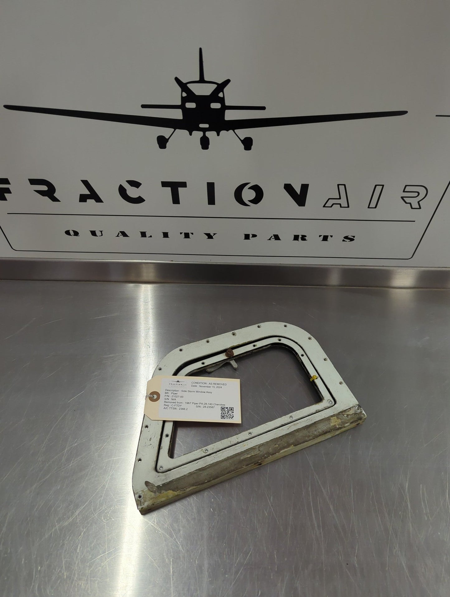 21027 - 00 Piper Side Storm Window Assy | FractionAIR Parts - Aircraft Parts & Accessories