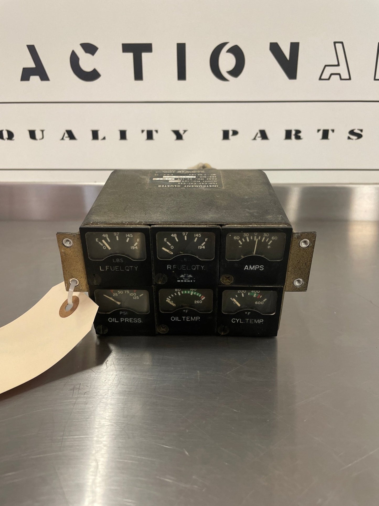 22 - 169 - 07 - 1 1967 Mooney M20F Instrument Cluster Assy | FractionAIR Parts - Aircraft Parts & Accessories