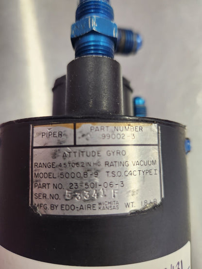 23 - 501 - 06 - 3 EDO - AIRE Attitude Gyro 5000B - 9, 99002 - 3 | FractionAIR Parts - Aircraft Parts & Accessories