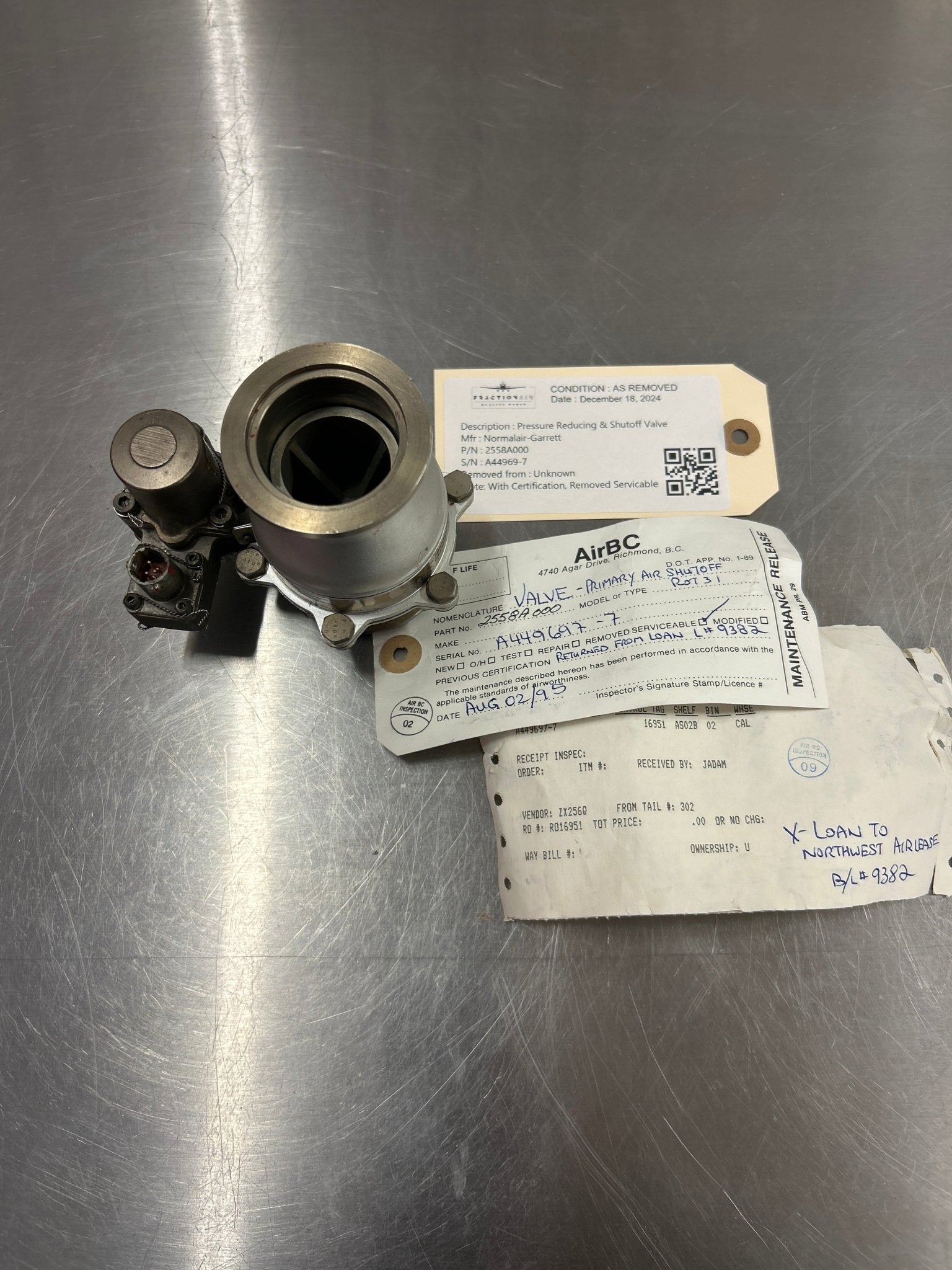 2558A000 Pressure Reducing & Shutoff Valve - FractionAIR Parts