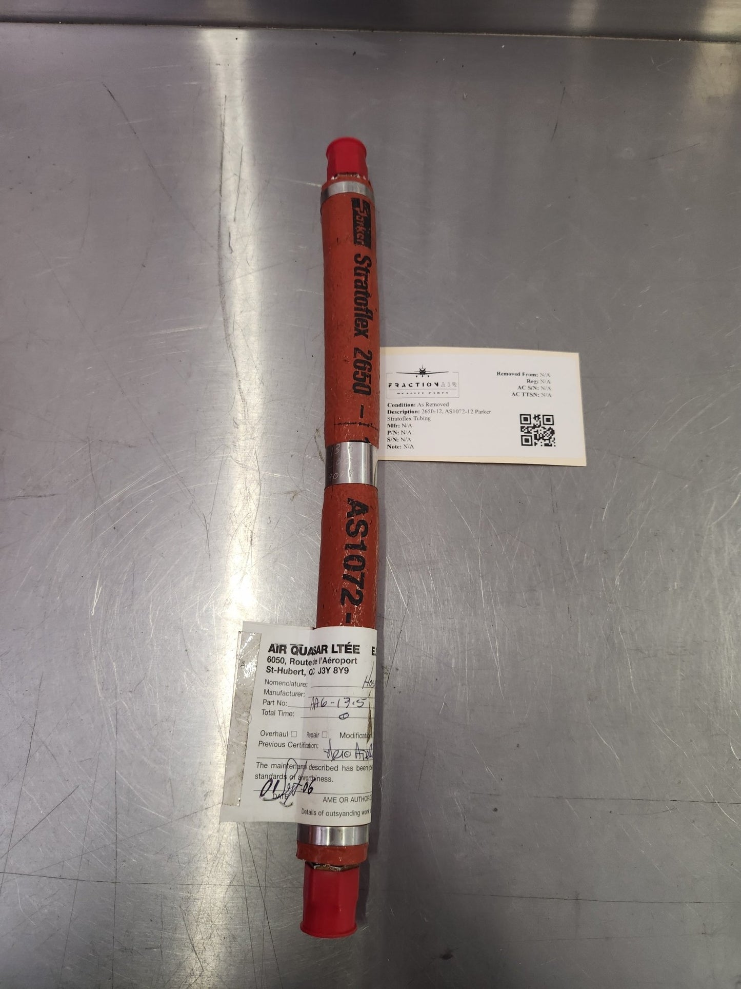 2650 - 12, AS1072 - 12 Parker Stratoflex Tubing | FractionAIR Parts - Aircraft Parts & Accessories