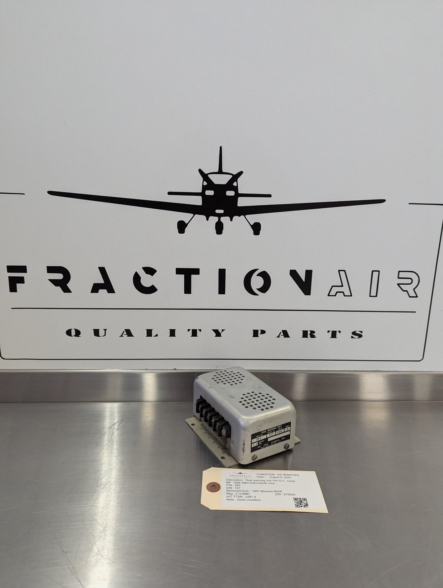 283 Dual warning unit 14V D.C. 1amp ALT: 800185 | FractionAIR Parts - Aircraft Parts & Accessories