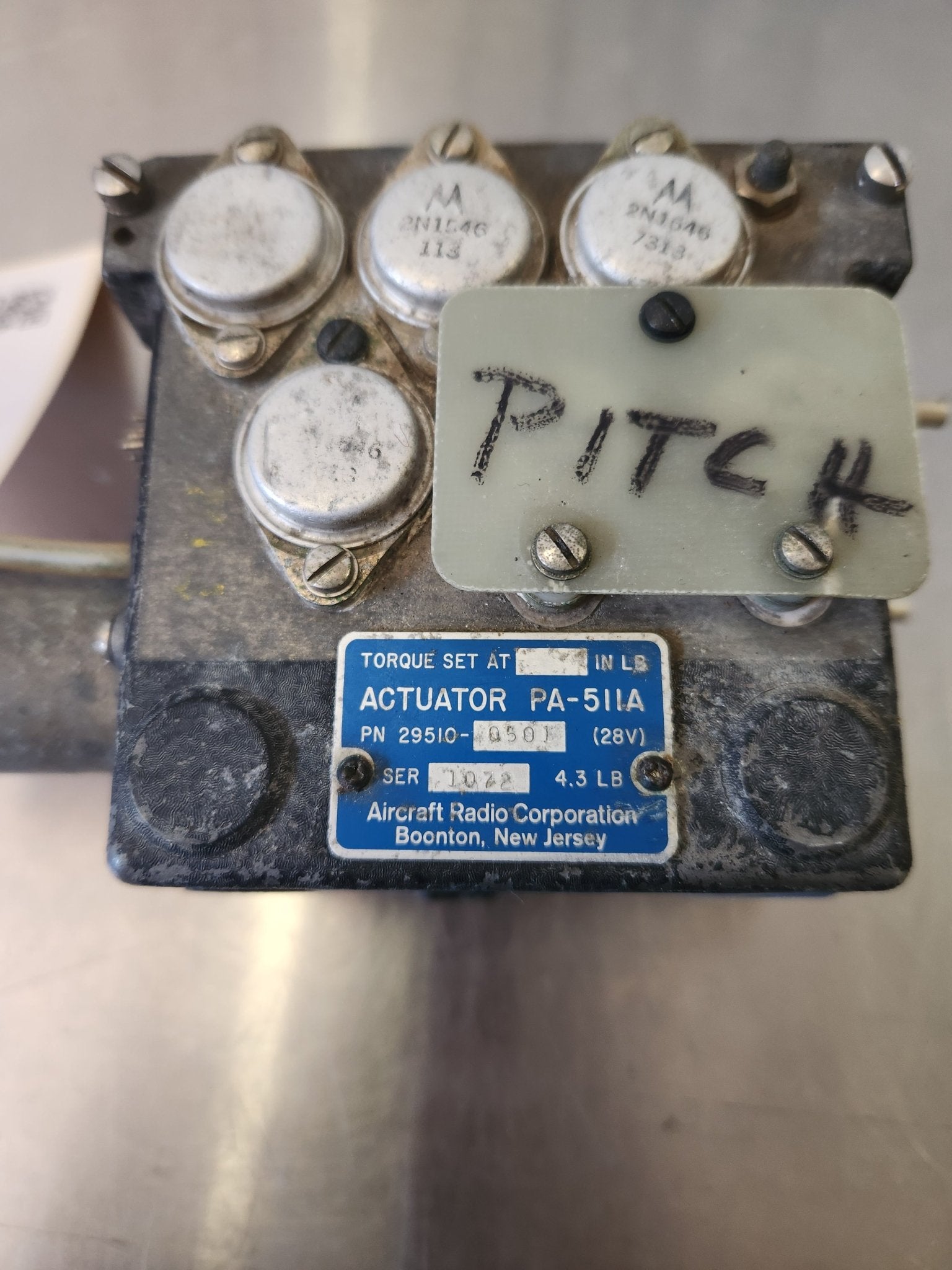 29510 - 0501 Aircraft Radio Corporation ACTUATOR - PITCH 29510 - 0500 | FractionAIR Parts - Aircraft Parts & Accessories