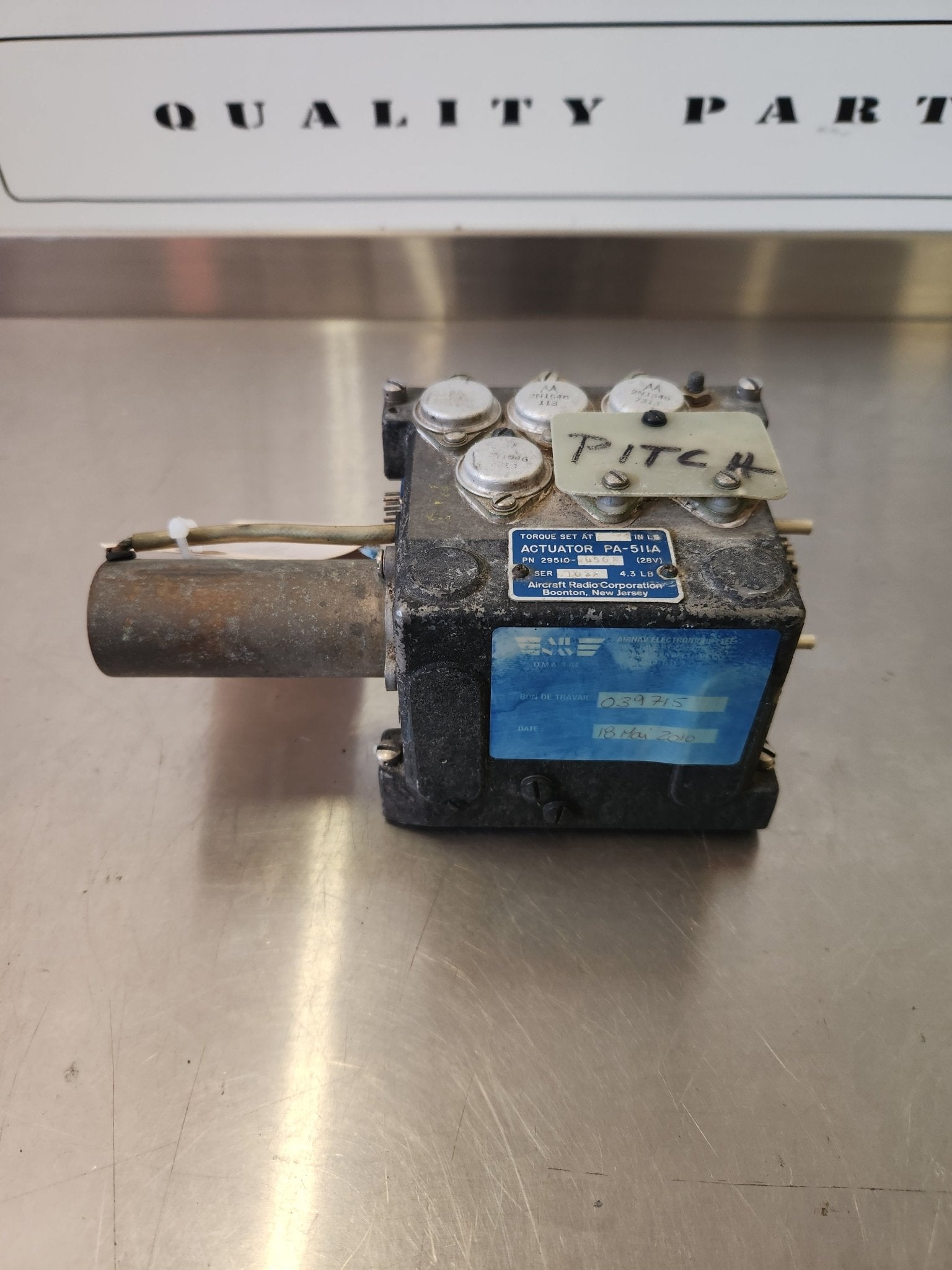 29510 - 0501 Aircraft Radio Corporation ACTUATOR - PITCH 29510 - 0500 | FractionAIR Parts - Aircraft Parts & Accessories
