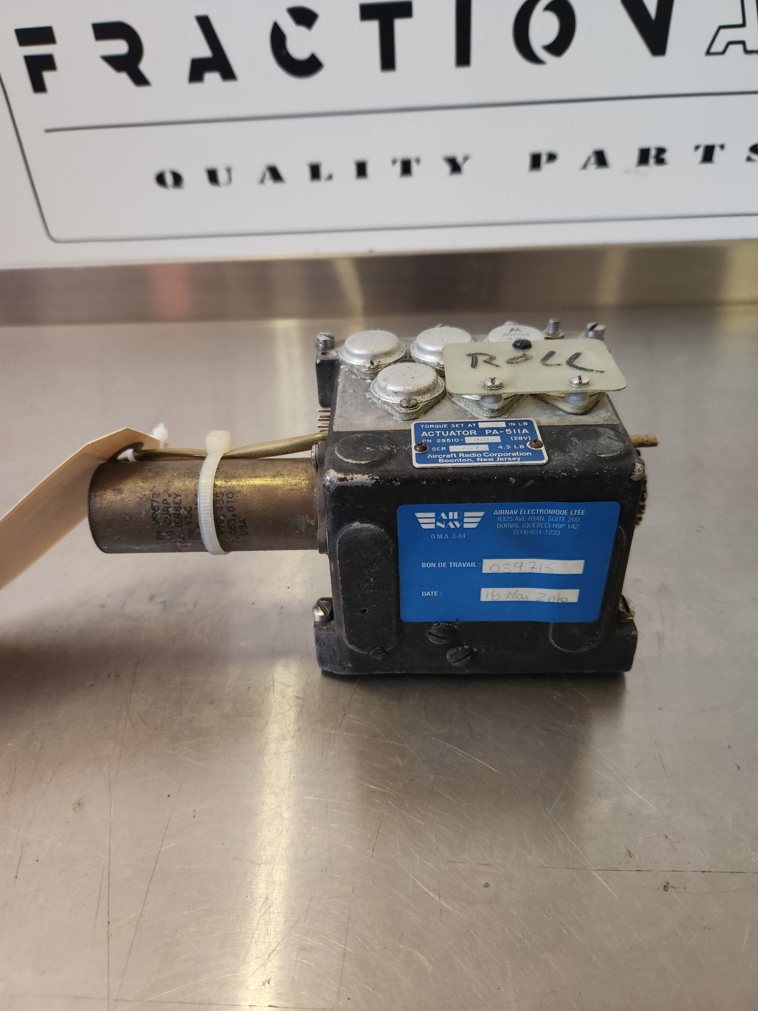 29510 - 0501 Aircraft Radio Corporation ACTUATOR - ROLL 29510 - 0500 | FractionAIR Parts - Aircraft Parts & Accessories