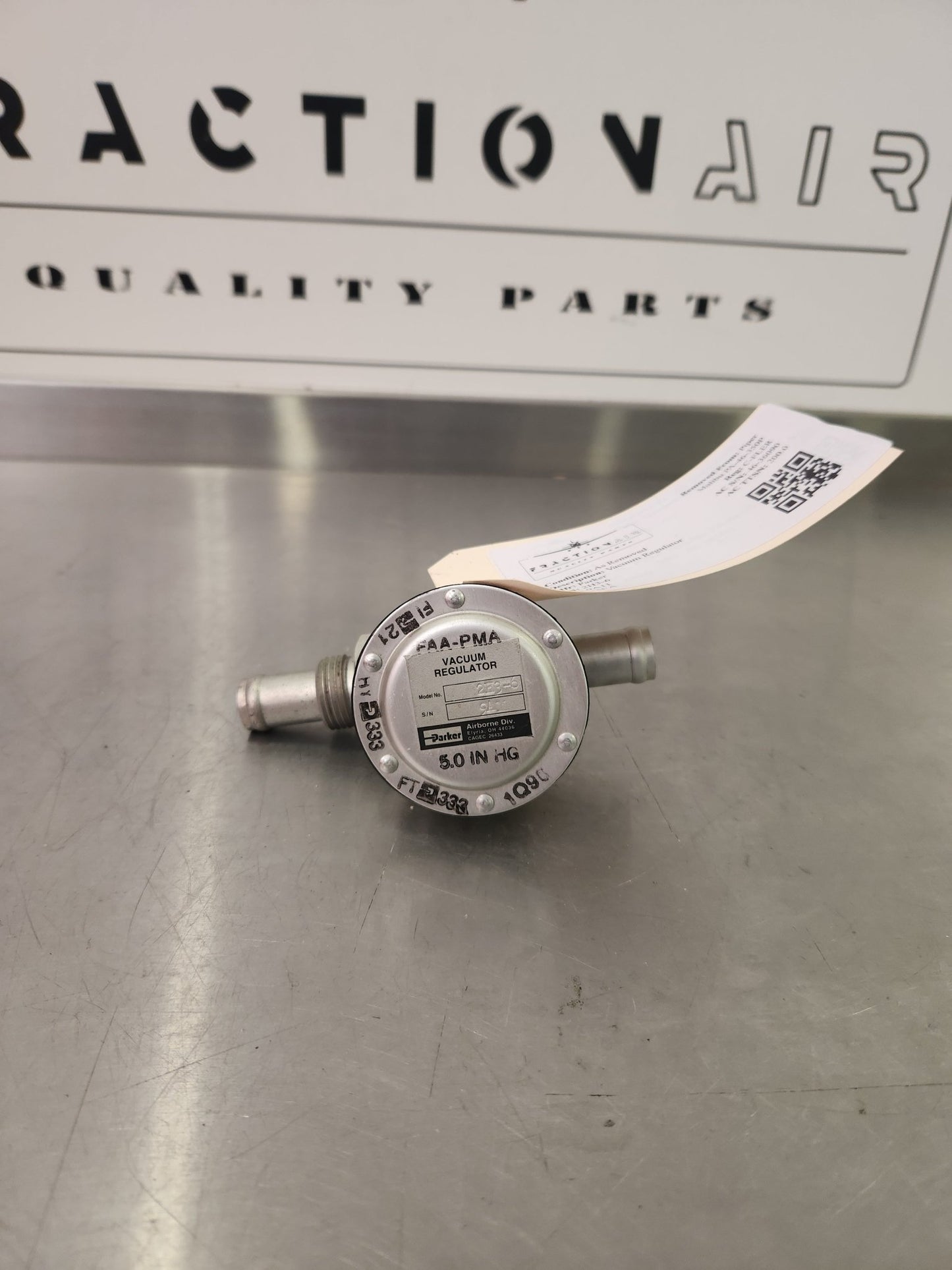2H3 - 6 Parker Vacuum Regulator | FractionAIR Parts - Aircraft Parts & Accessories