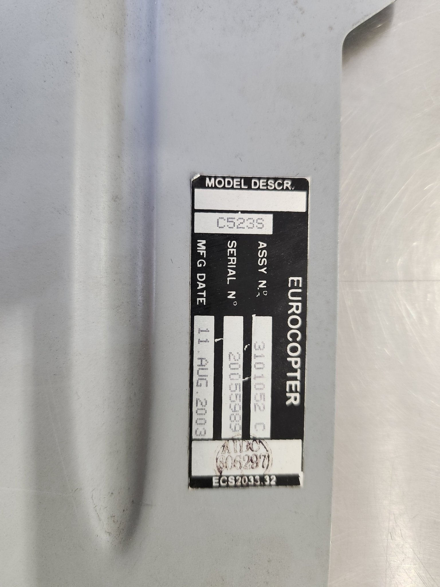 3101052 C Eurocopter Plate | FractionAIR Parts - Aircraft Parts & Accessories