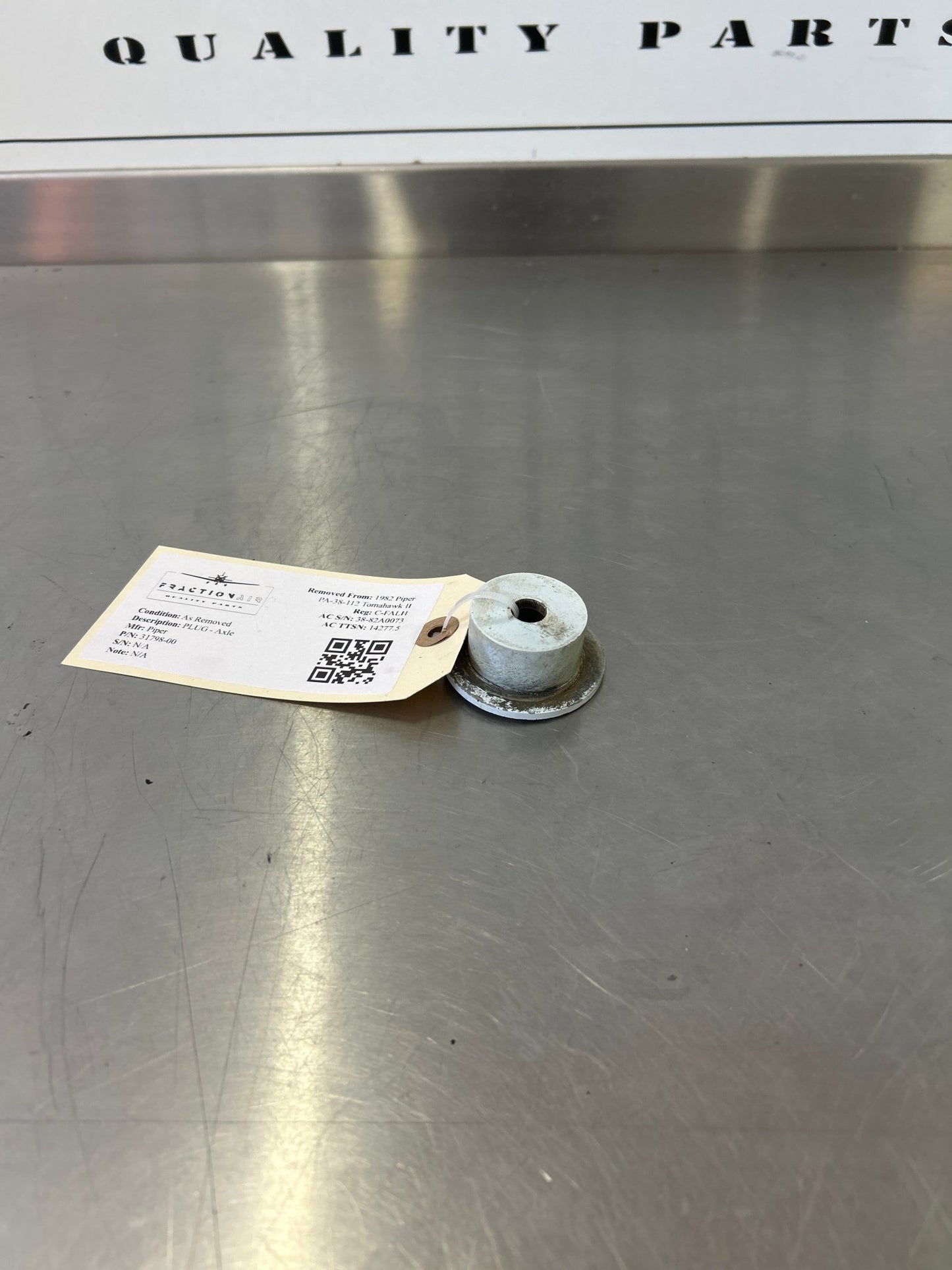 31798 - 00 Piper PLUG - Axle | FractionAIR Parts - Aircraft Parts & Accessories