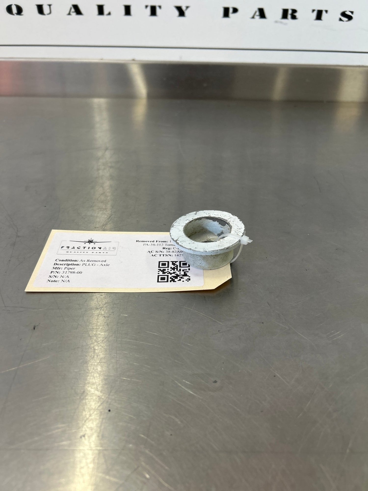 31798 - 00 Piper PLUG - Axle | FractionAIR Parts - Aircraft Parts & Accessories