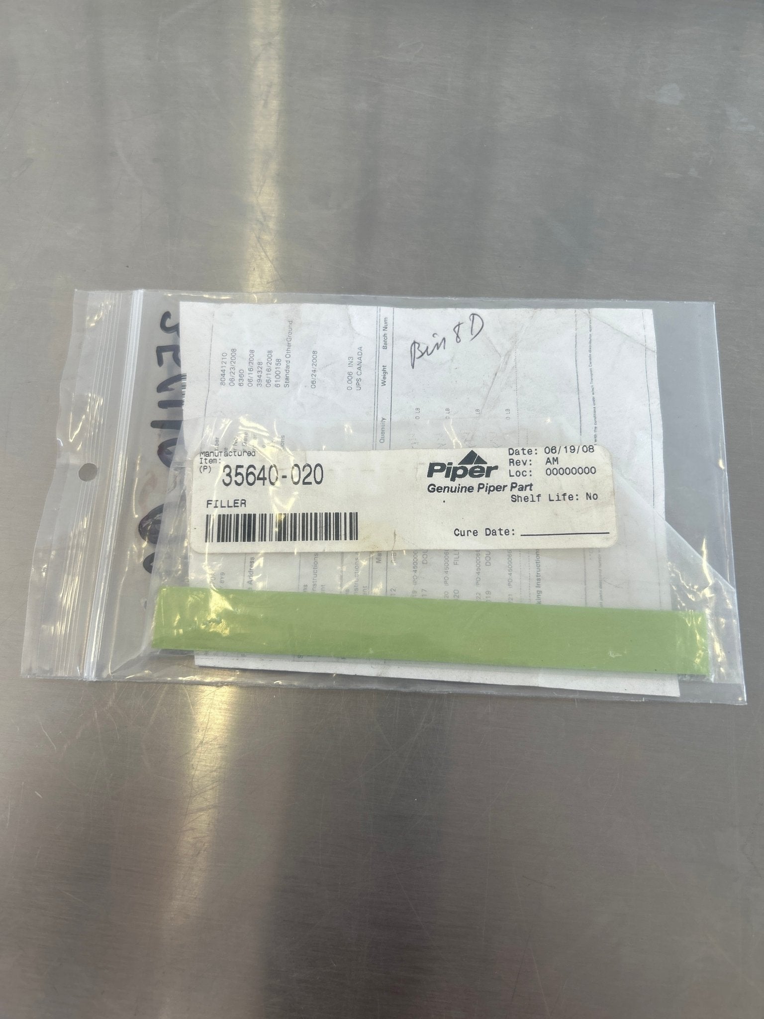 35640 - 020 FILLER - AILERON HINGE | FractionAIR Parts - Aircraft Parts & Accessories