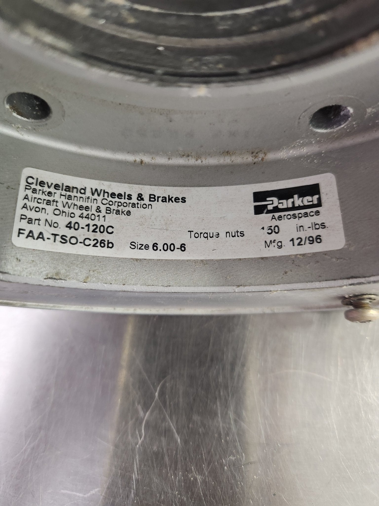 40 - 120C Cleveland Wheel 6.00 - 6 | FractionAIR Parts - Aircraft Parts & Accessories