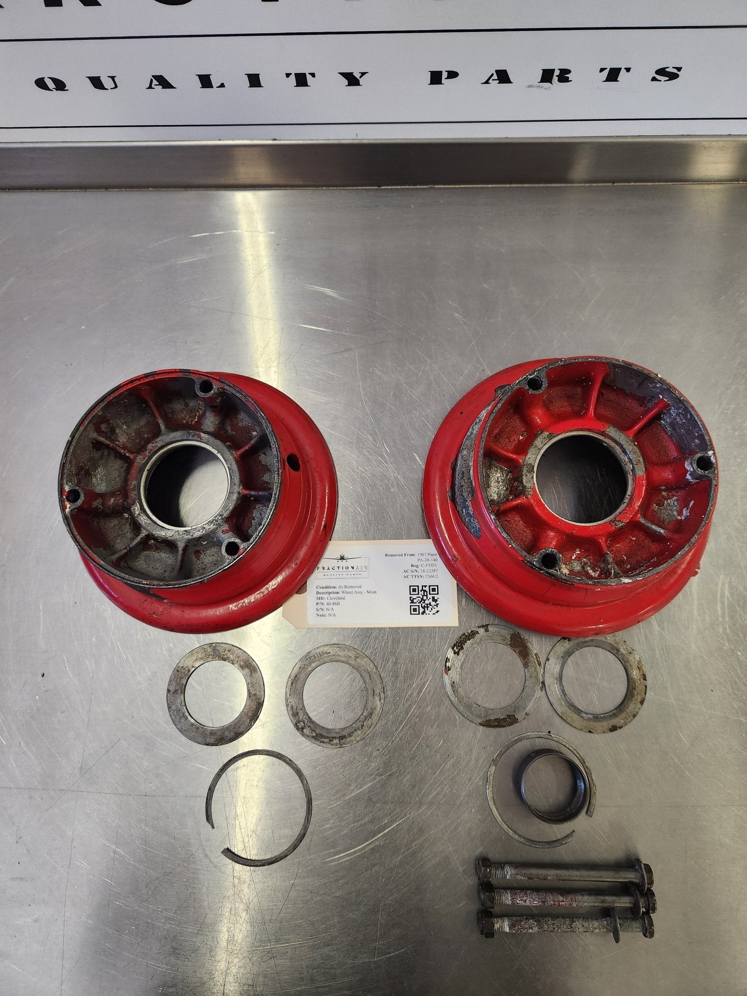 40 - 86B Cleveland Wheel Assy - Main Piper 551764 | FractionAIR Parts - Aircraft Parts & Accessories
