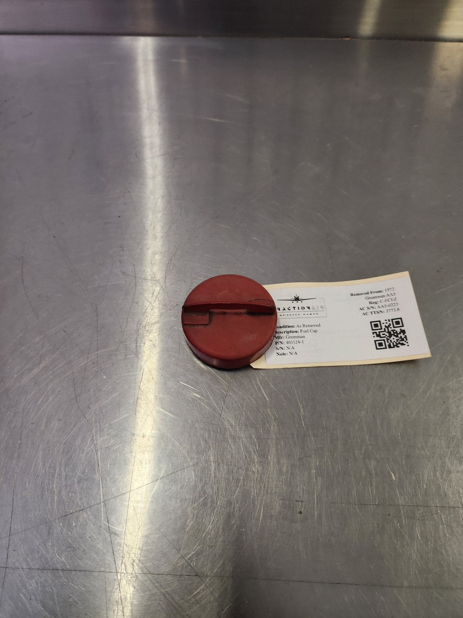 401124 - 1 Grumman Fuel Cap | FractionAIR Parts - Aircraft Parts & Accessories
