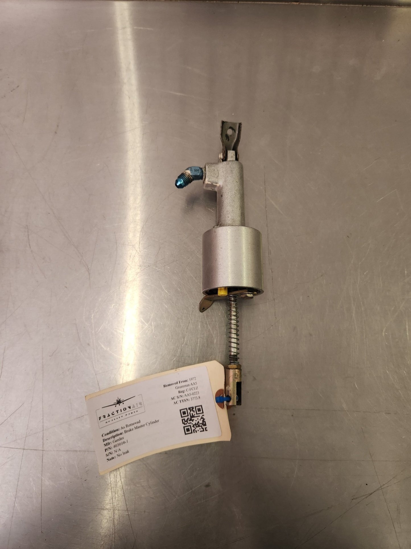 403010 - 1 Gerdes Brake Master Cylinder | FractionAIR Parts - Aircraft Parts & Accessories