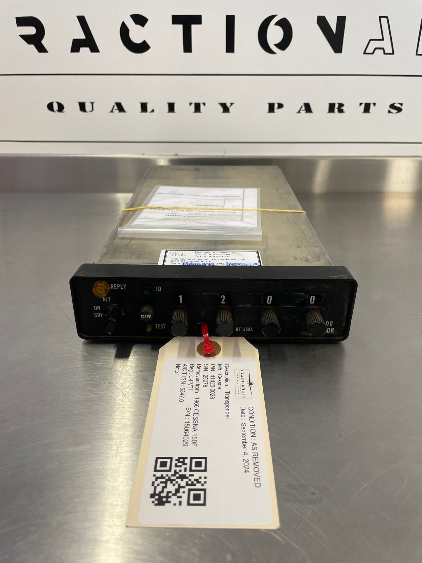 41420 - 0028 Cessna Transponder | FractionAIR Parts - Aircraft Parts & Accessories