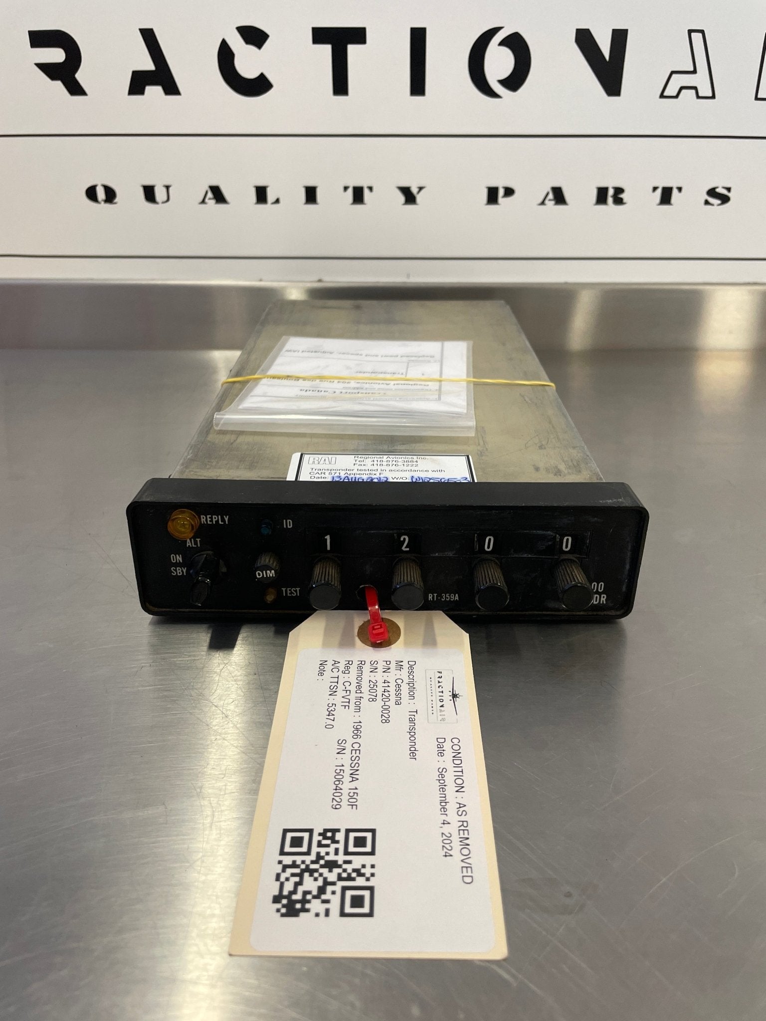 41420 - 0028 Cessna Transponder | FractionAIR Parts - Aircraft Parts & Accessories