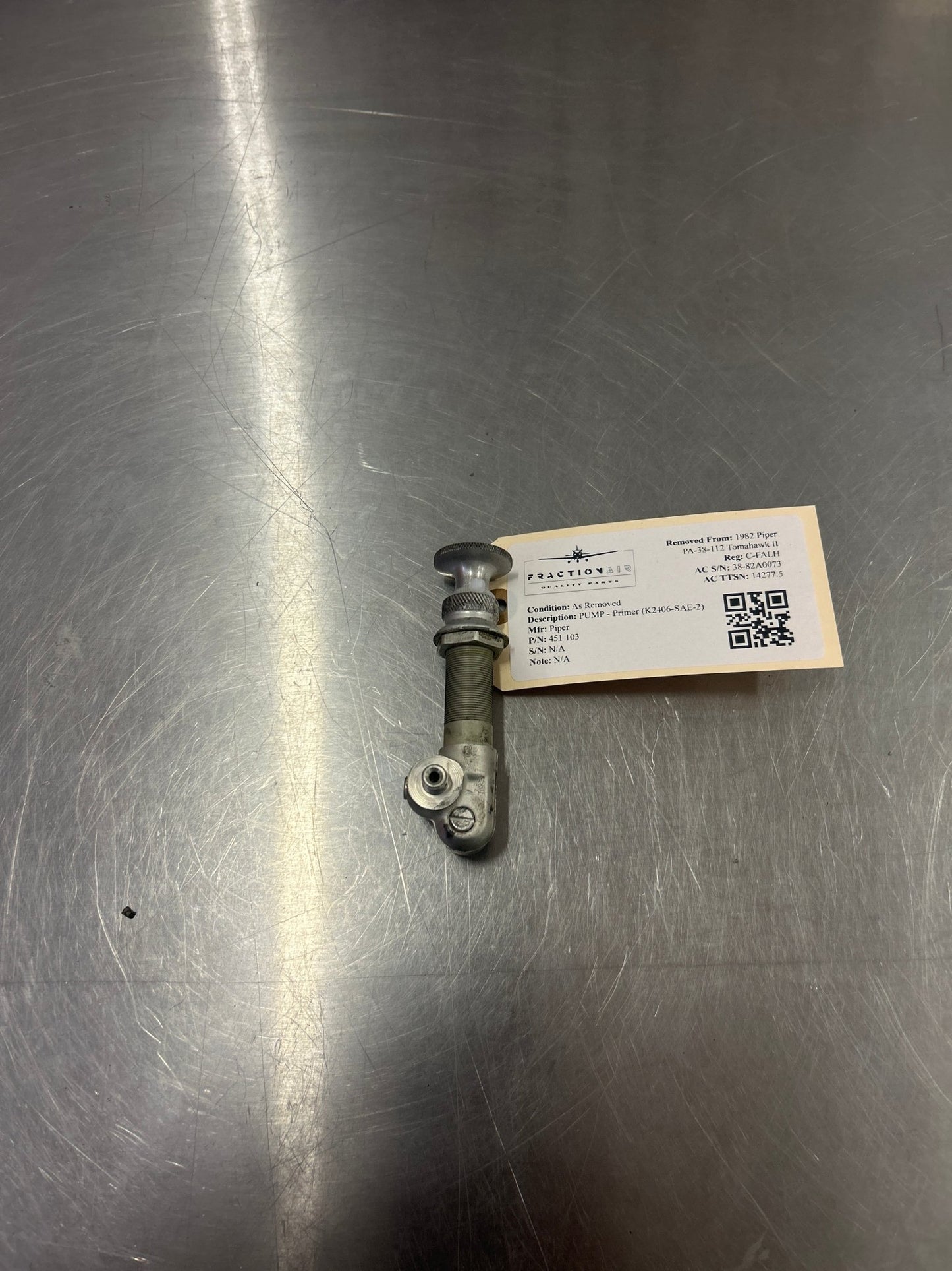 451 103 Piper PUMP - Primer (K2406 - SAE - 2) | FractionAIR Parts - Aircraft Parts & Accessories