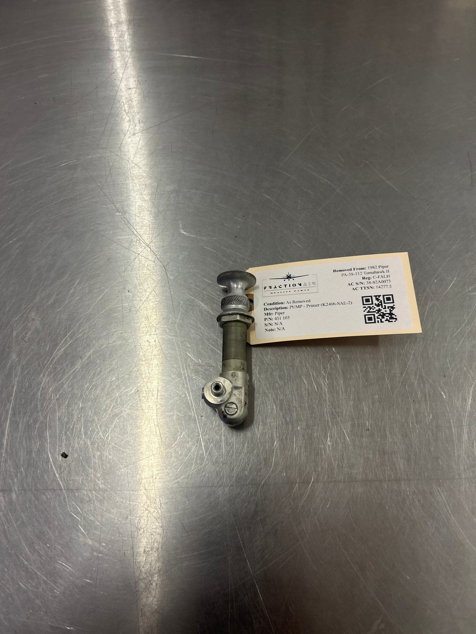 451 103 Piper PUMP - Primer (K2406 - SAE - 2) | FractionAIR Parts - Aircraft Parts & Accessories