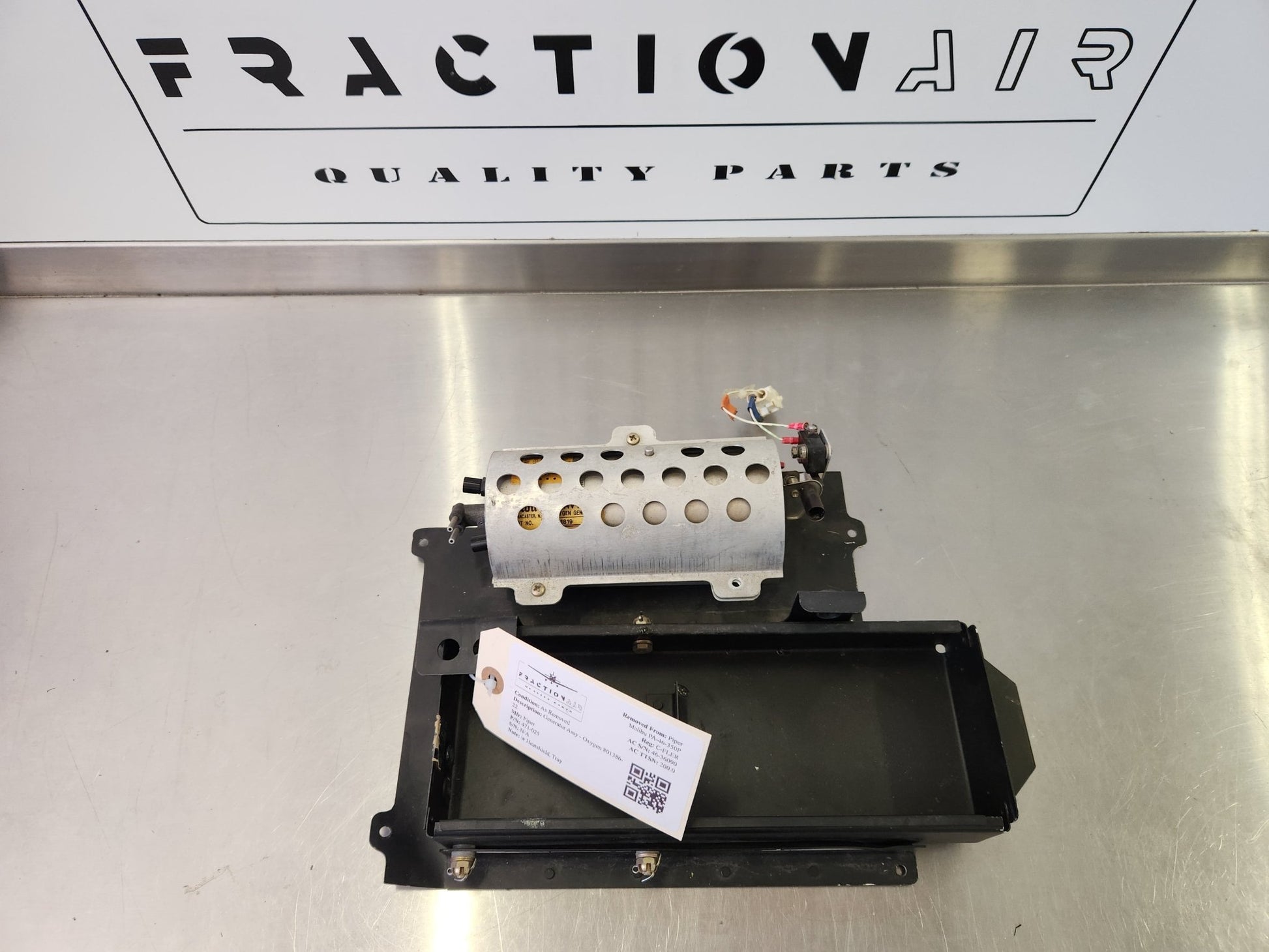 471 - 025 Piper Generator Assy - Oxygen 801386 - 22 801386 - 22 | FractionAIR Parts - Aircraft Parts & Accessories