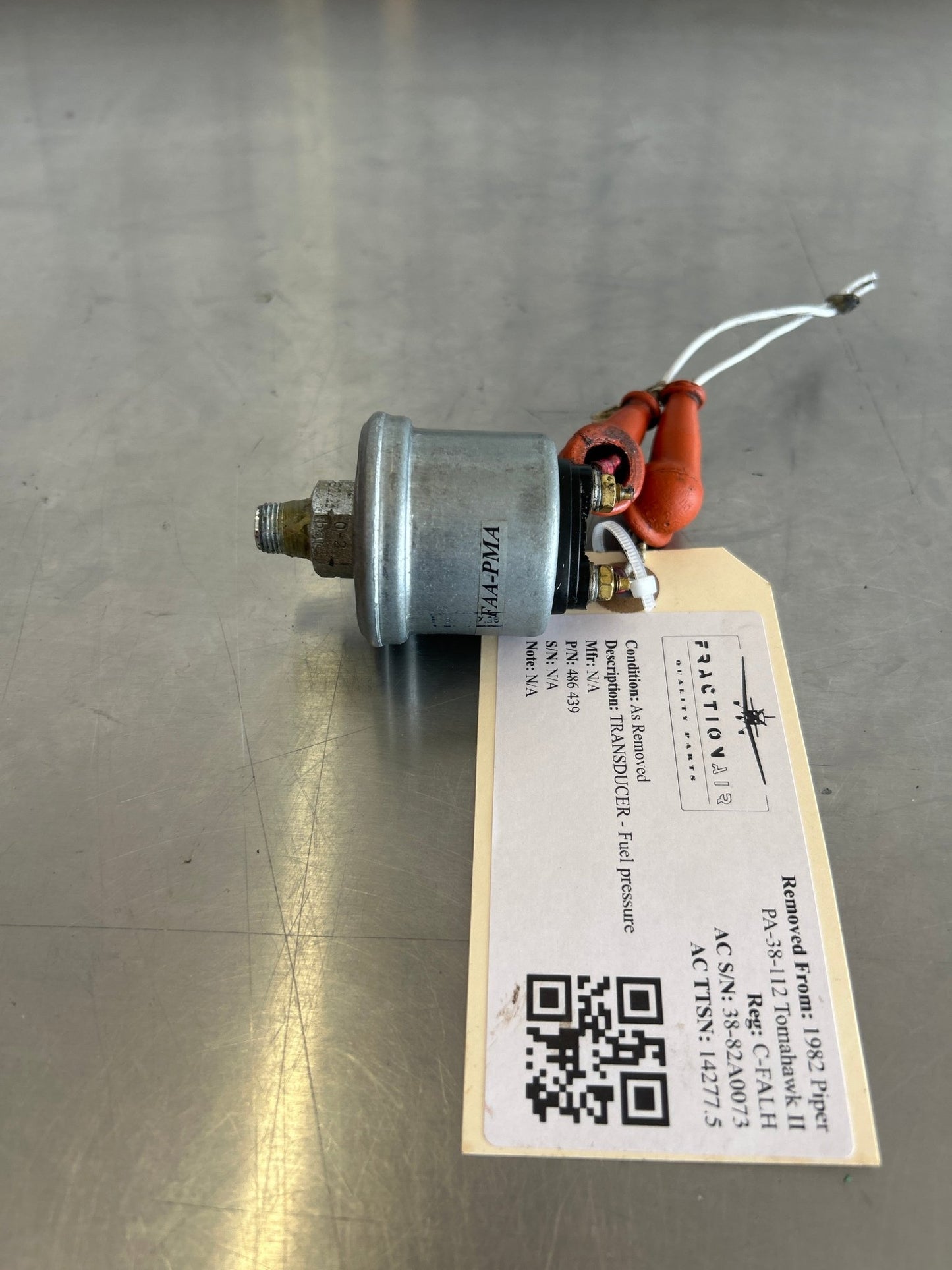 486 439 TRANSDUCER - Fuel pressure | FractionAIR Parts - Aircraft Parts & Accessories